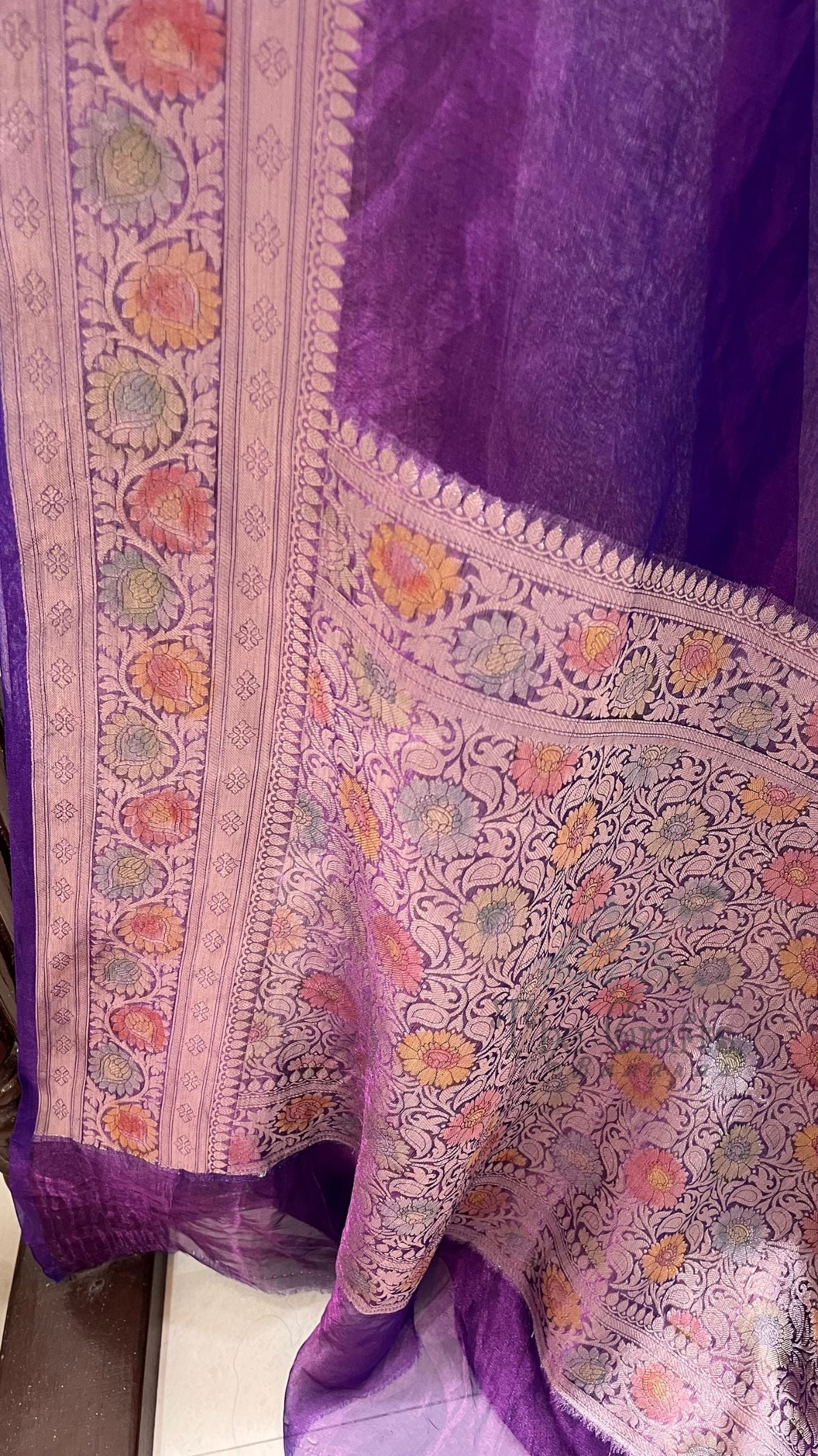 Pure Kora Tissue Silk Banarasi Saree