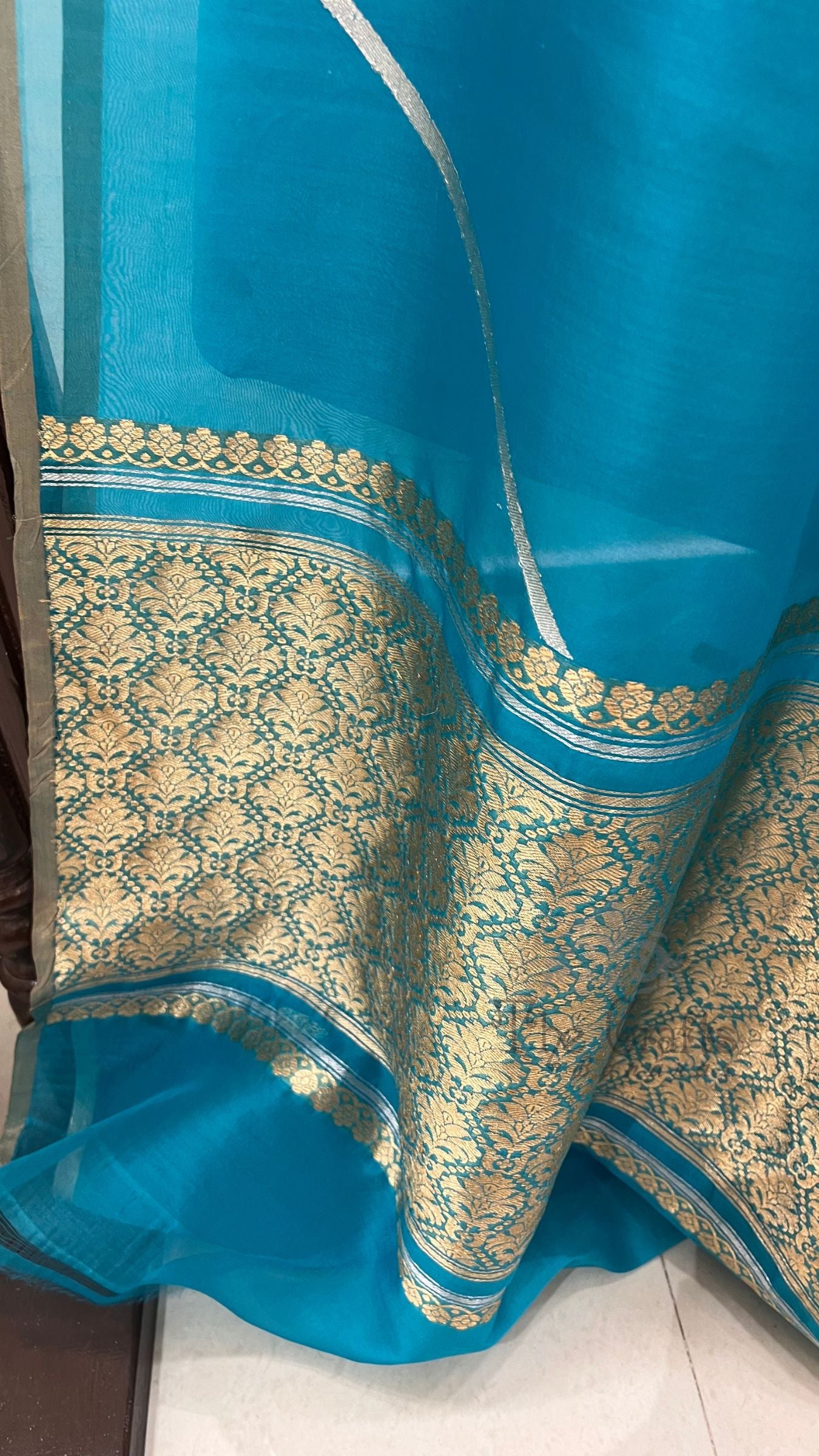 Pure Kora Silk Handloom Banarasi Saree