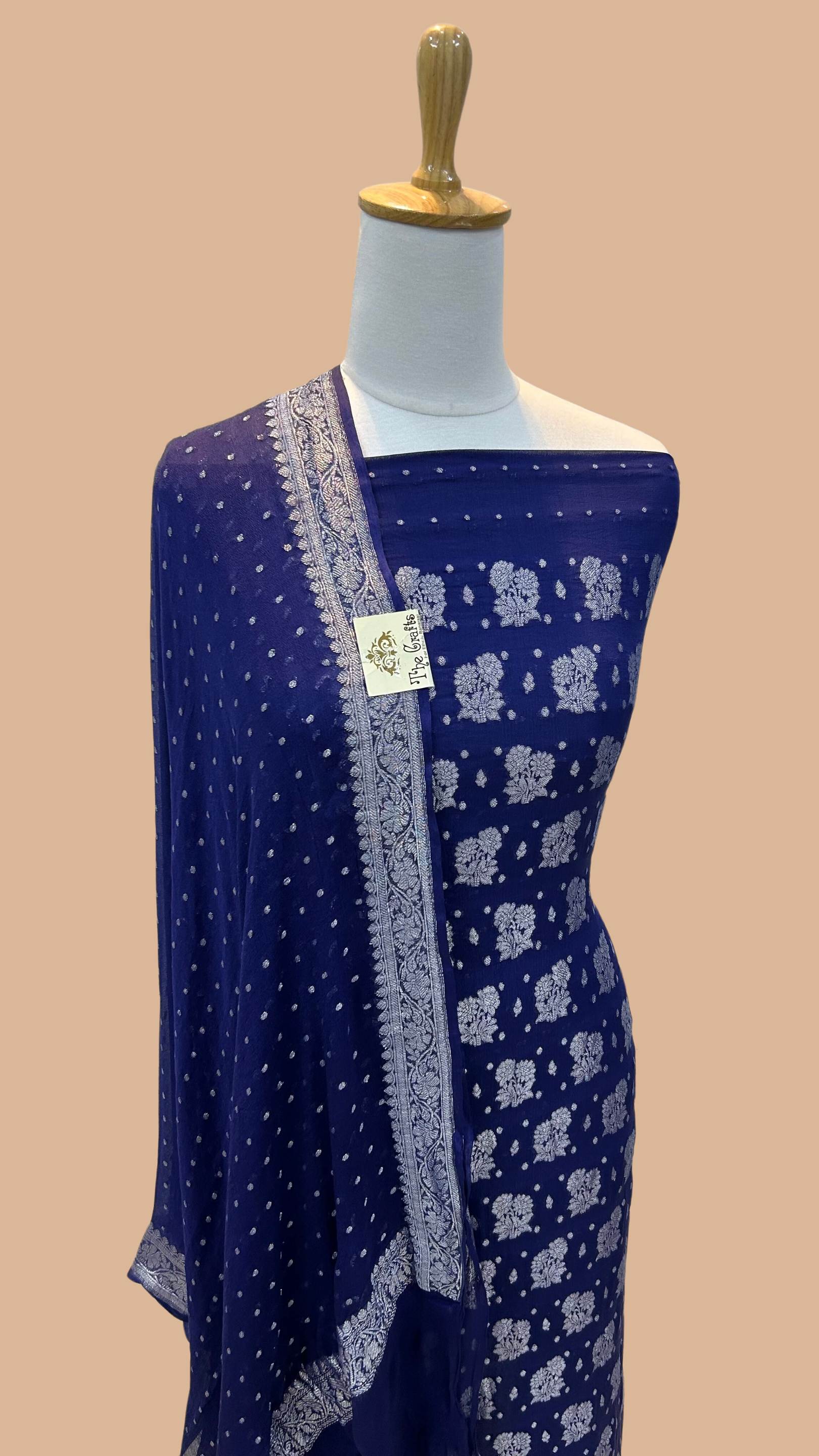 Banarasi Khaddi Georgette Dress Material