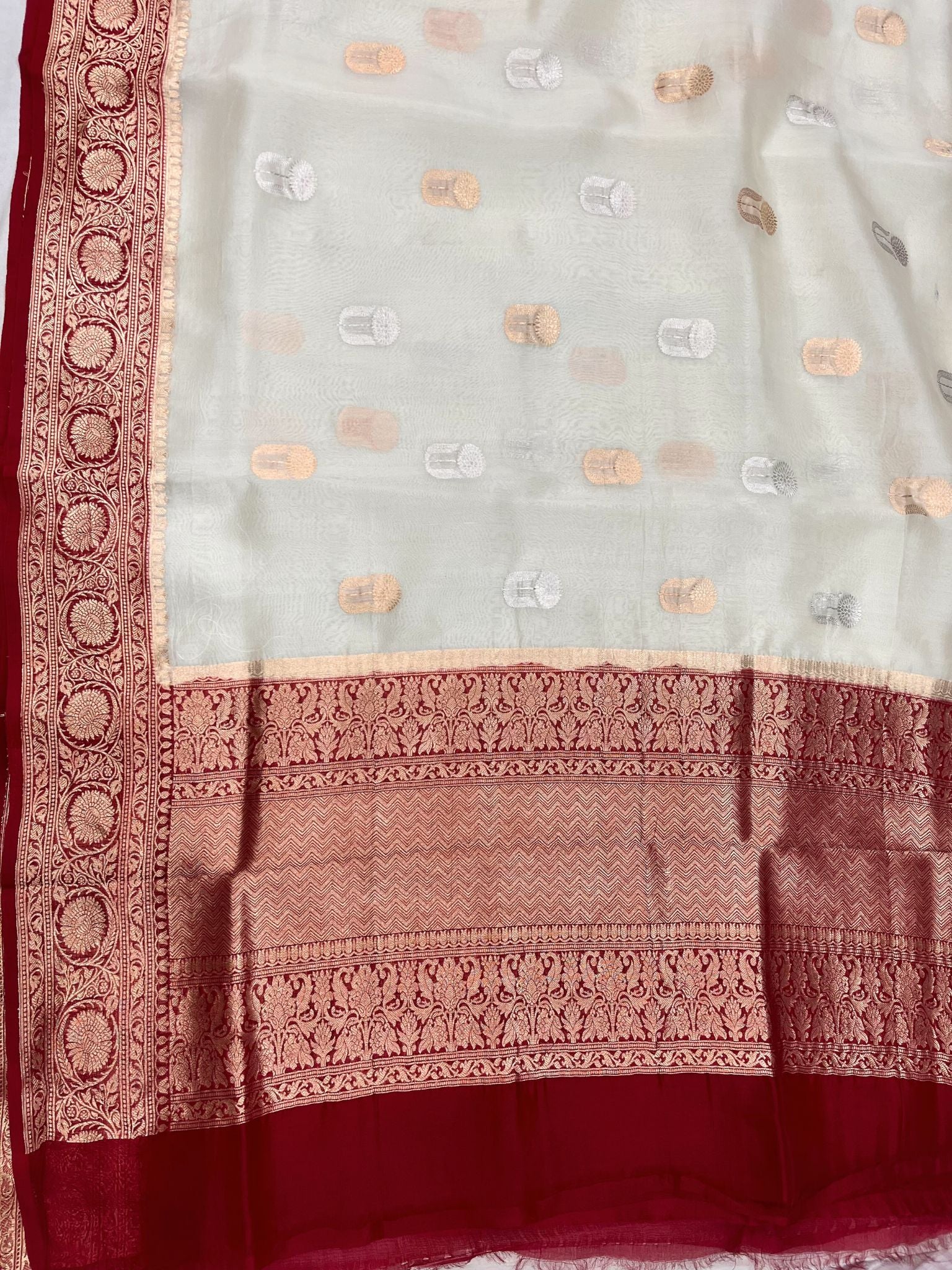 Pure Kora Silk Handloom Banarasi Saree