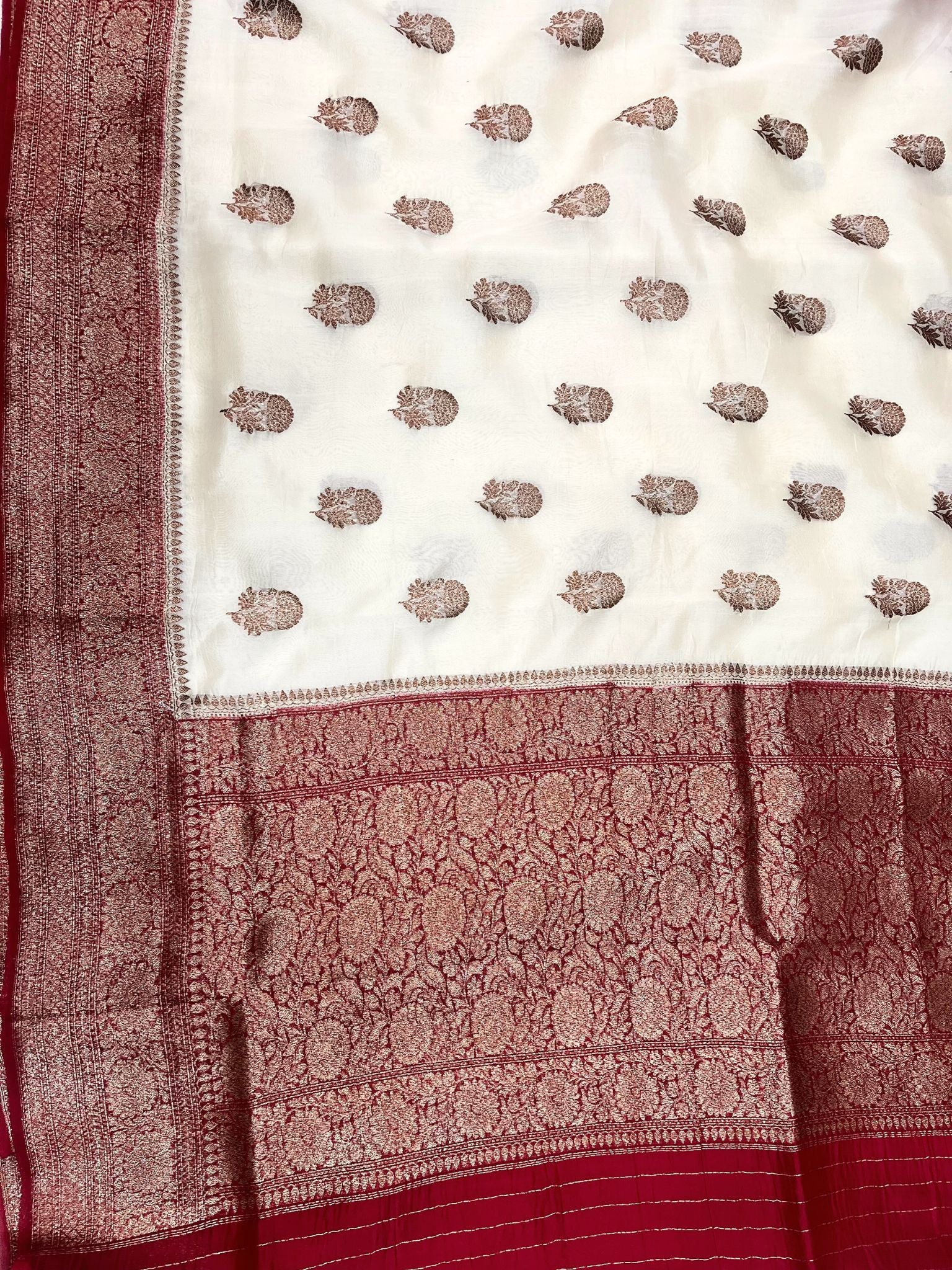 Pure Kora Silk Handloom Banarasi Saree