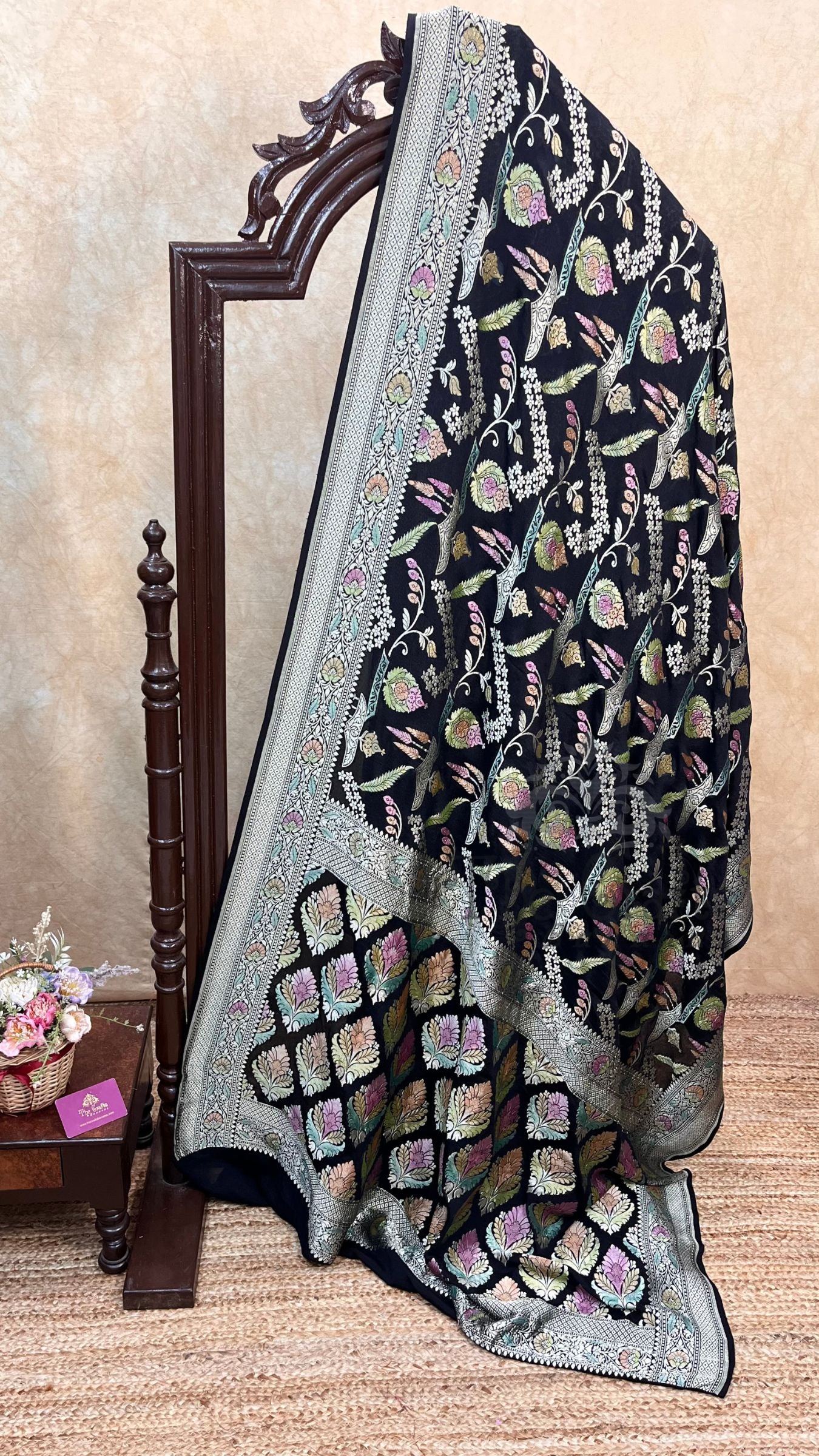 Khaddi Georgette Handloom Banarasi Saree