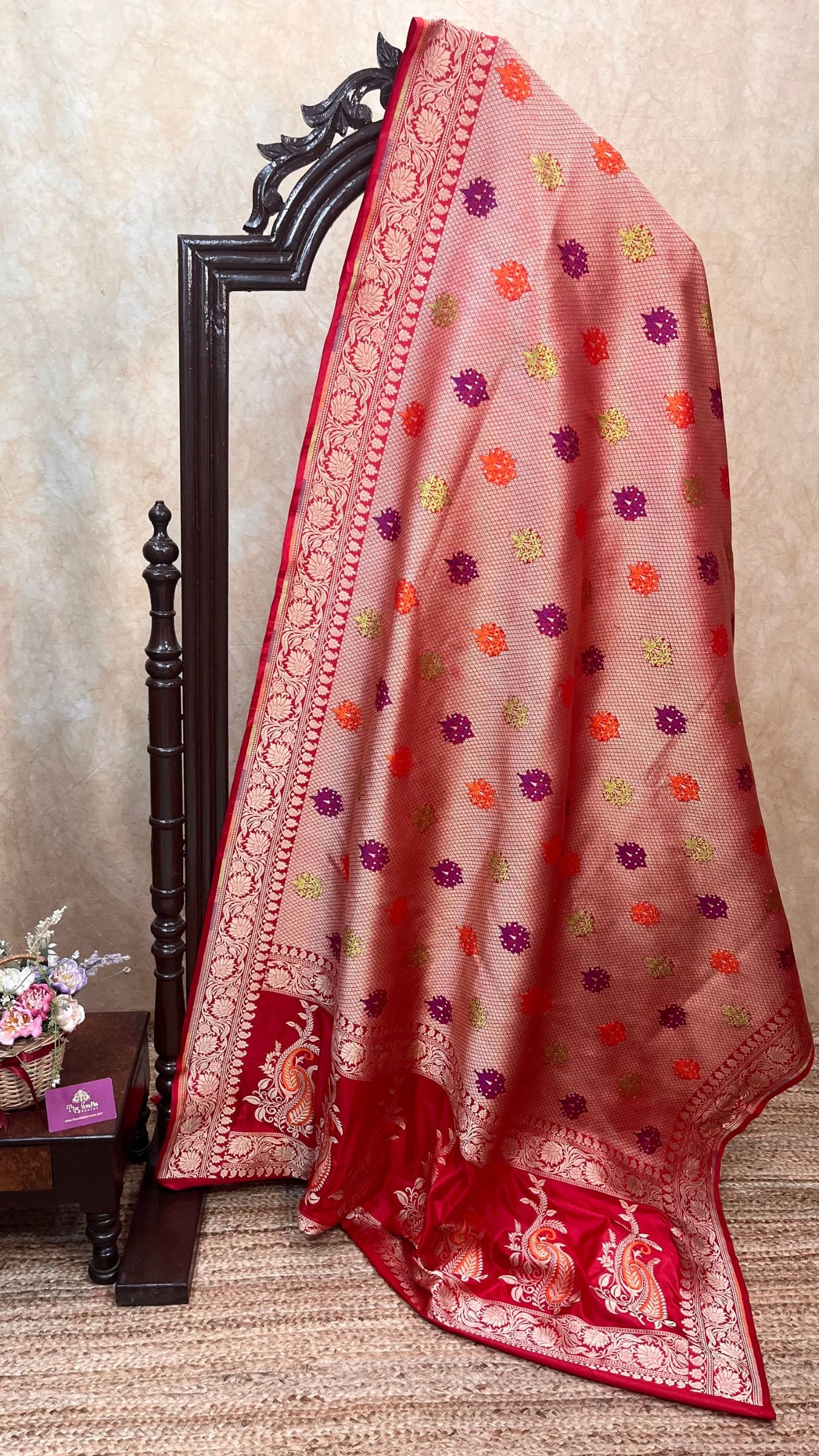 Pure Katan Silk Handloom Banarasi Saree - Tanchui Brocade Meena