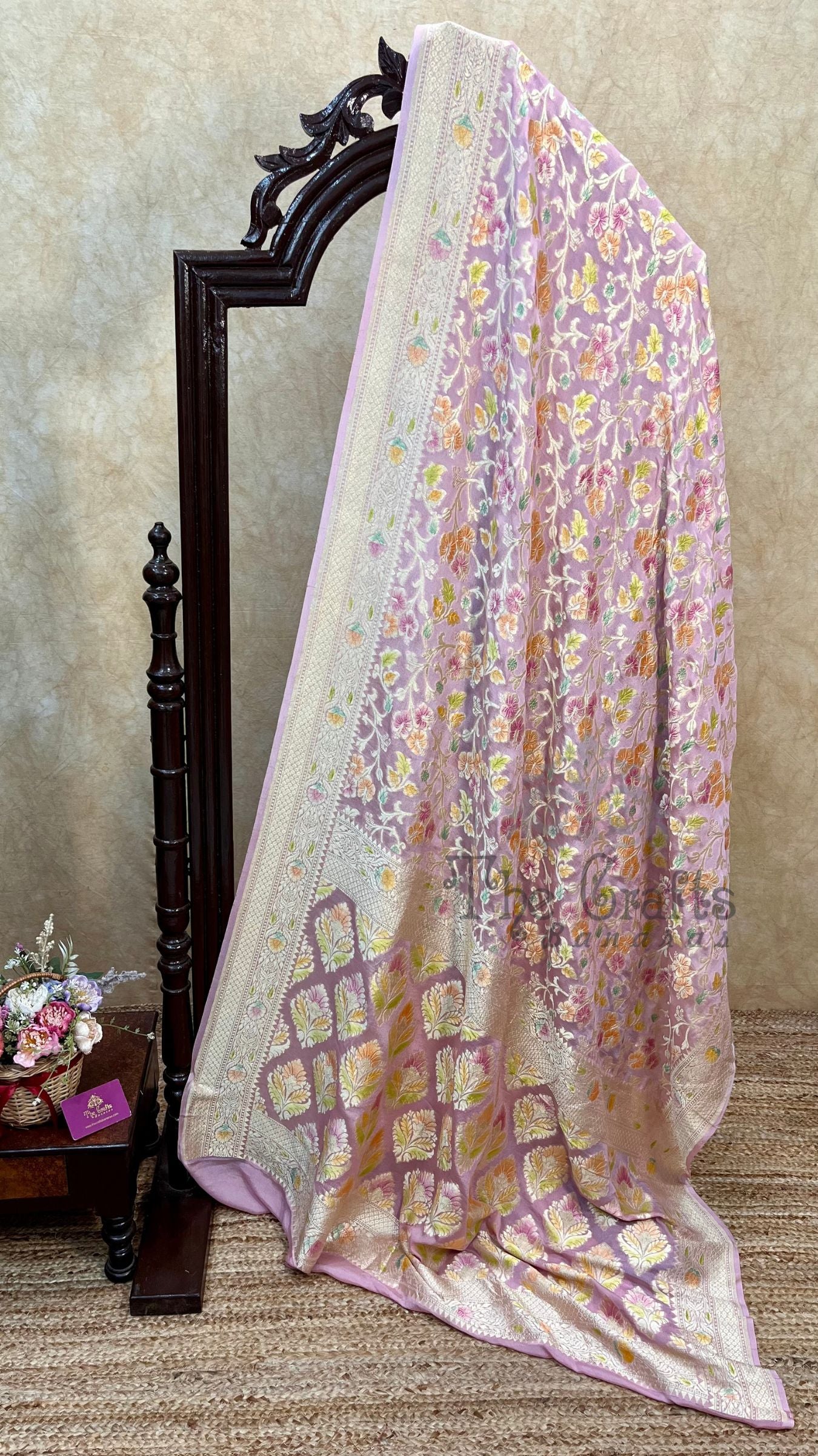 Khaddi Georgette Handloom Banarasi Saree