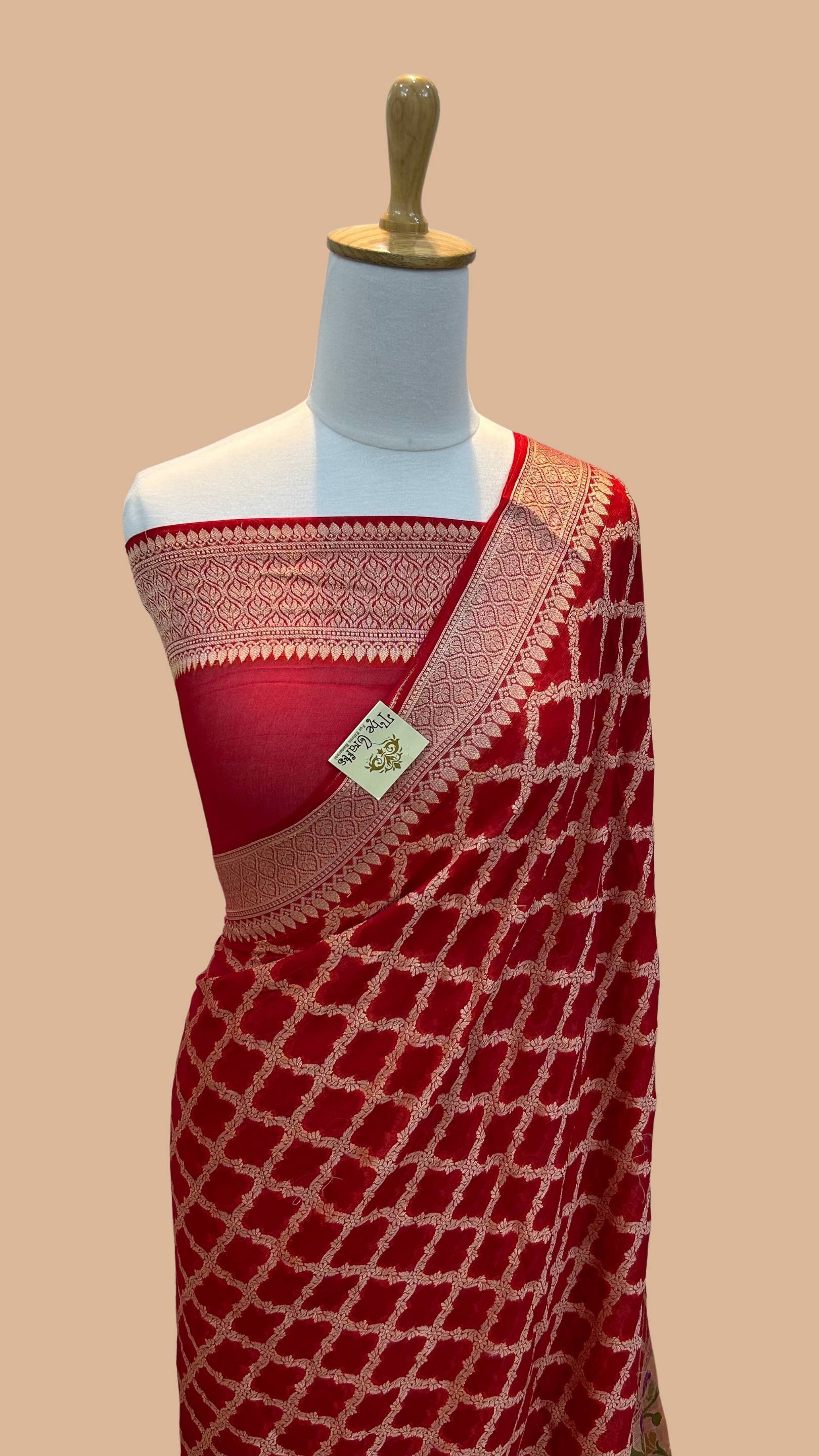 Pure Khaddi Chiffon Banarasi Saree