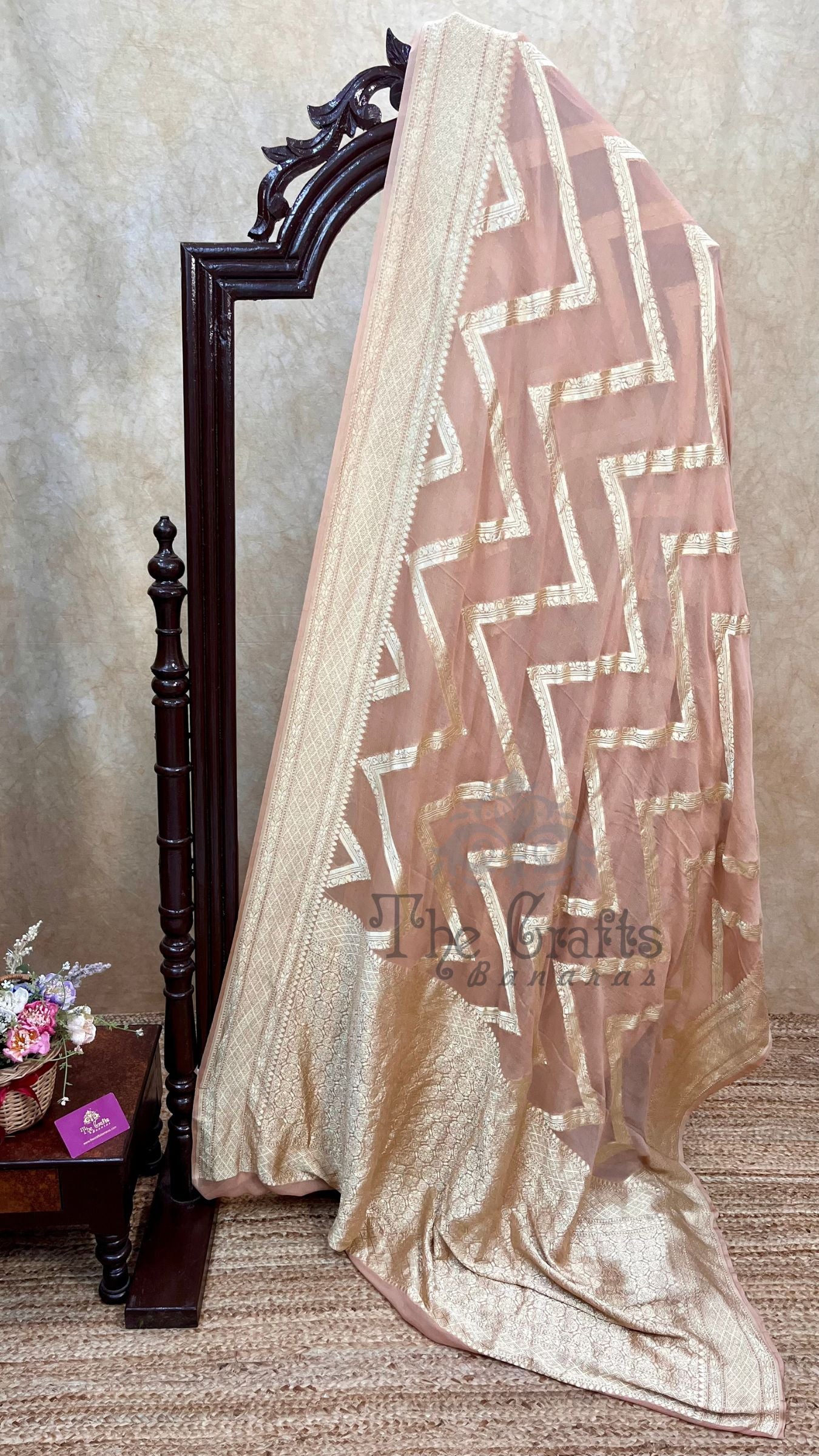 Khaddi Georgette Handloom Banarasi Saree