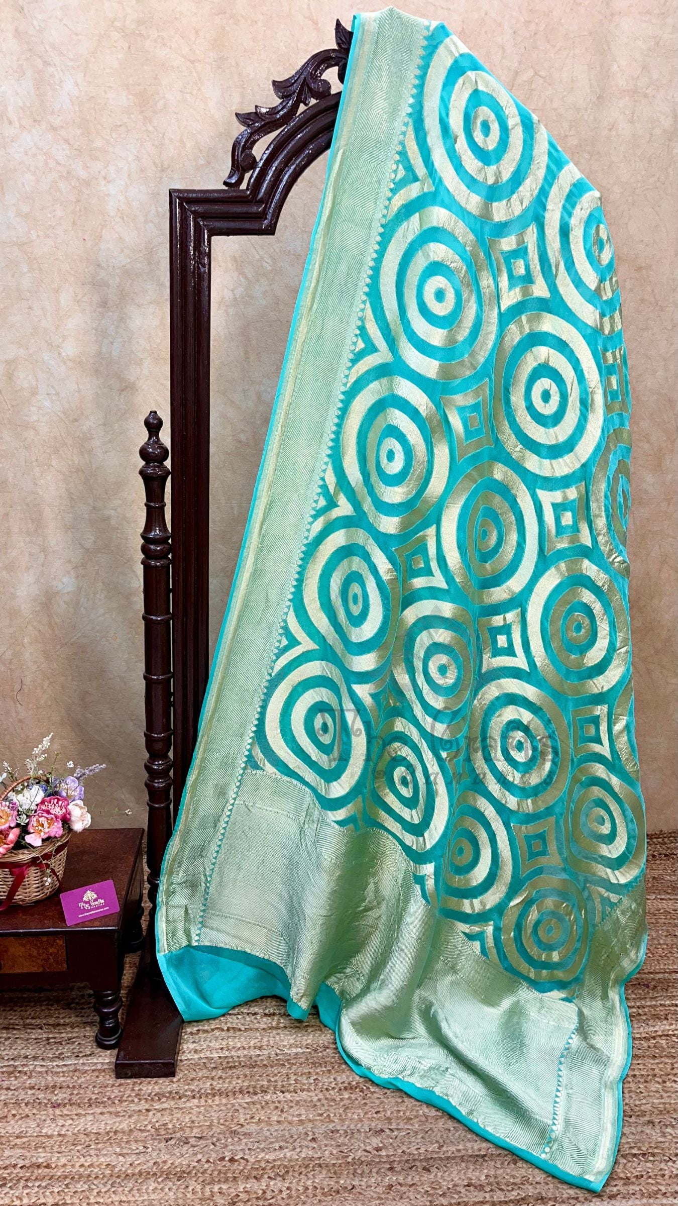 Khaddi Georgette Banarasi Saree - Water Zari