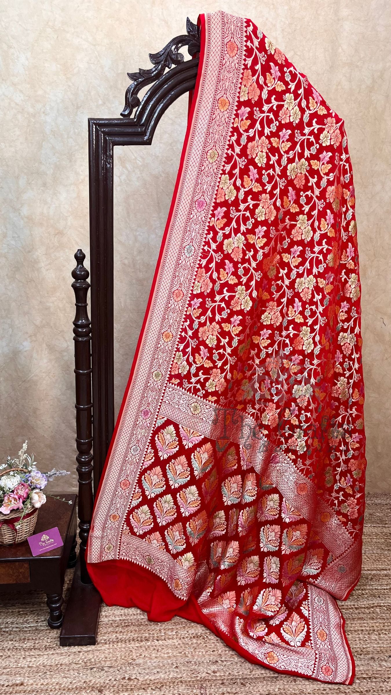 Khaddi Georgette Handloom Banarasi Saree