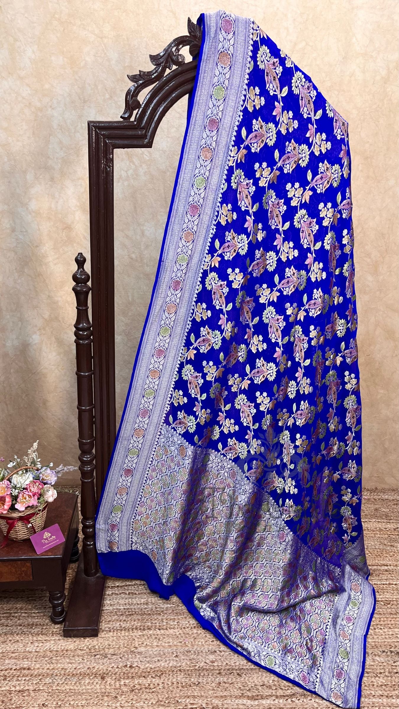 Khaddi Georgette Handloom Banarasi Saree