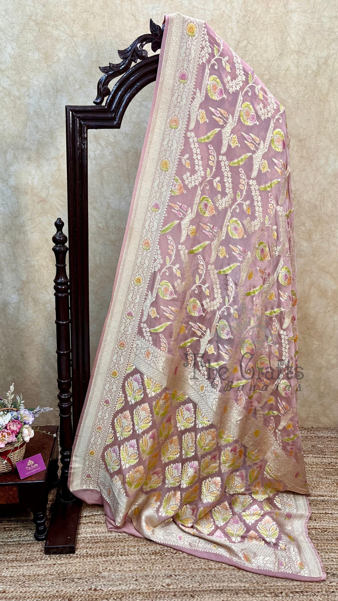 Khaddi Georgette Handloom Banarasi Saree