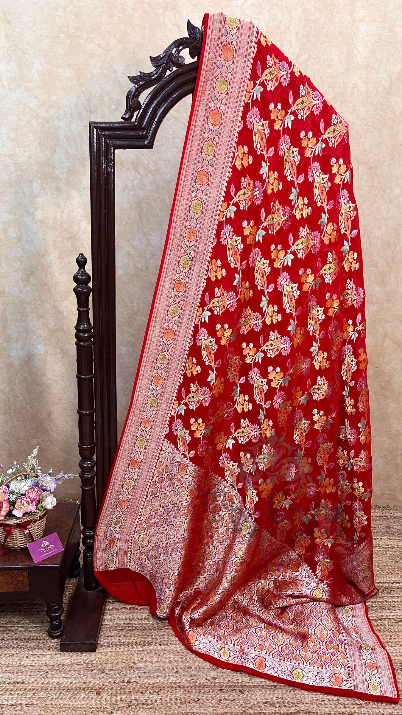 Khaddi Georgette Handloom Banarasi Saree