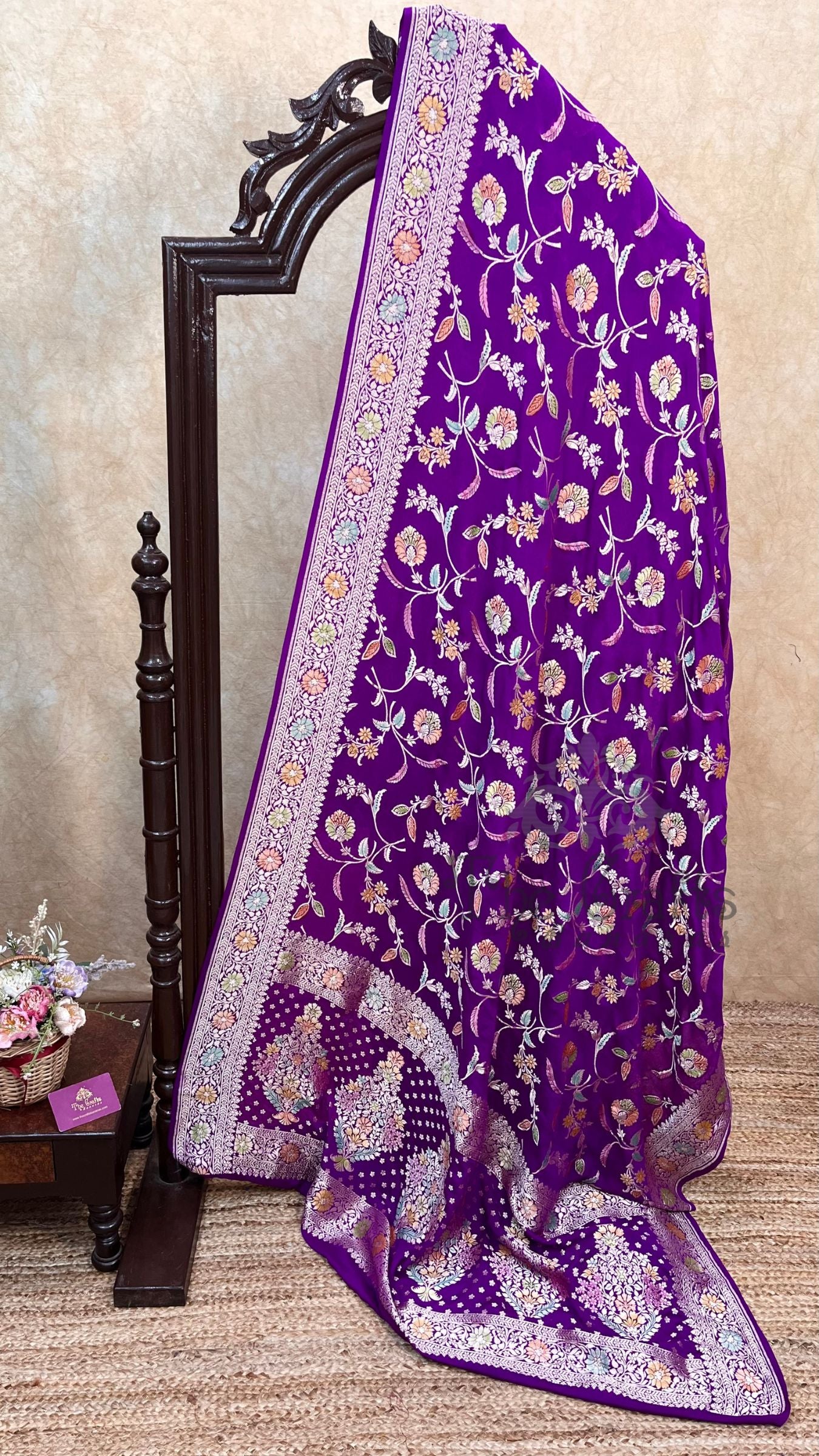Khaddi Georgette Handloom Banarasi Saree