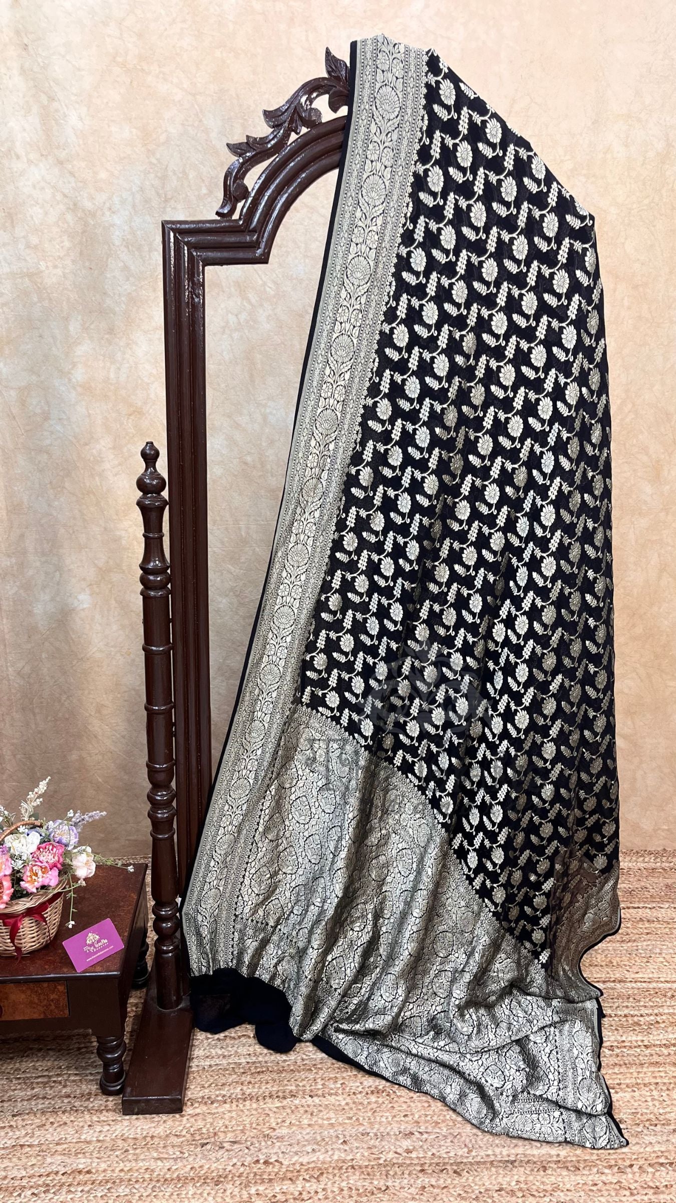 Khaddi Georgette Handloom Banarasi Saree