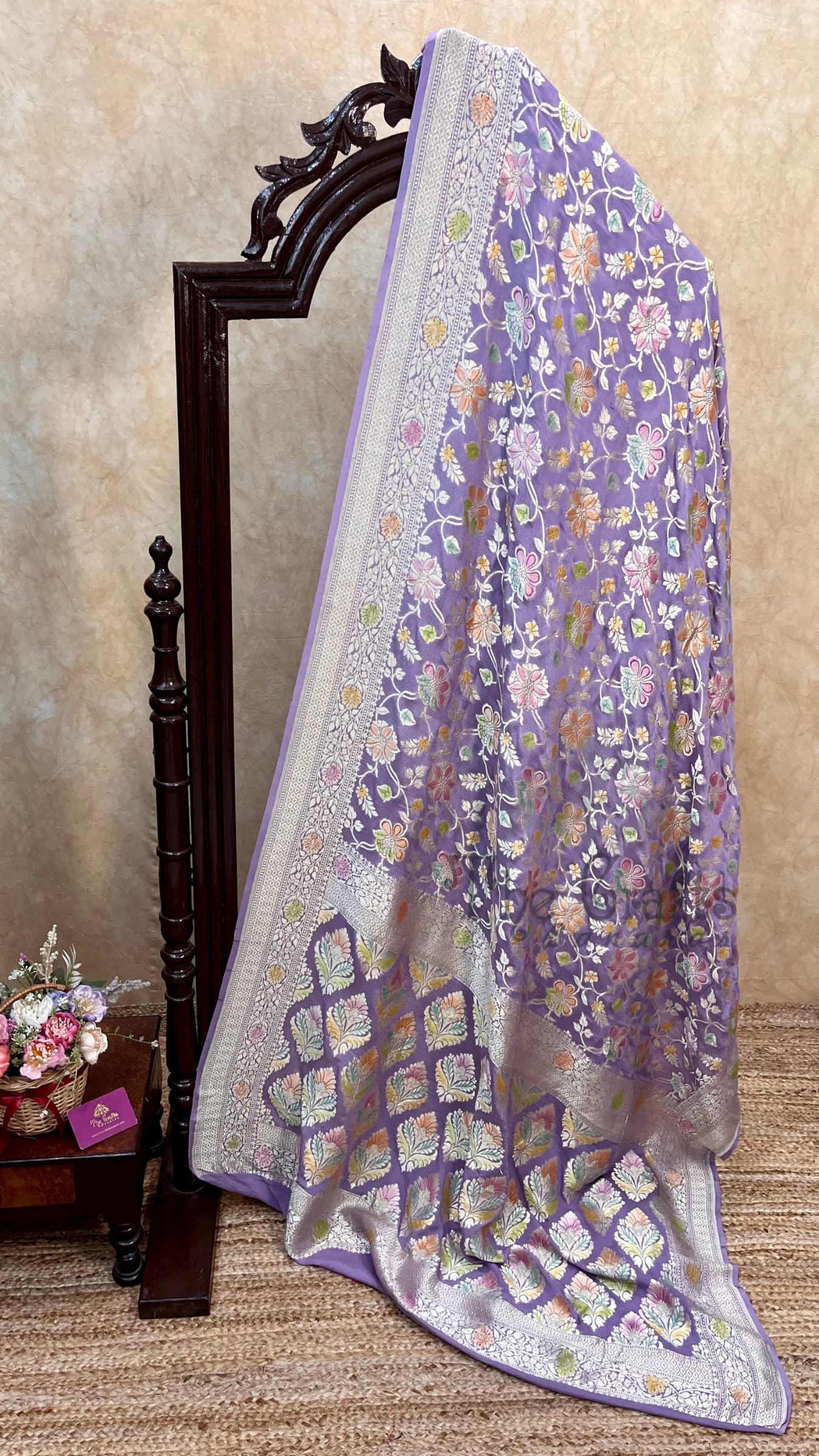 Khaddi Georgette Handloom Banarasi Saree