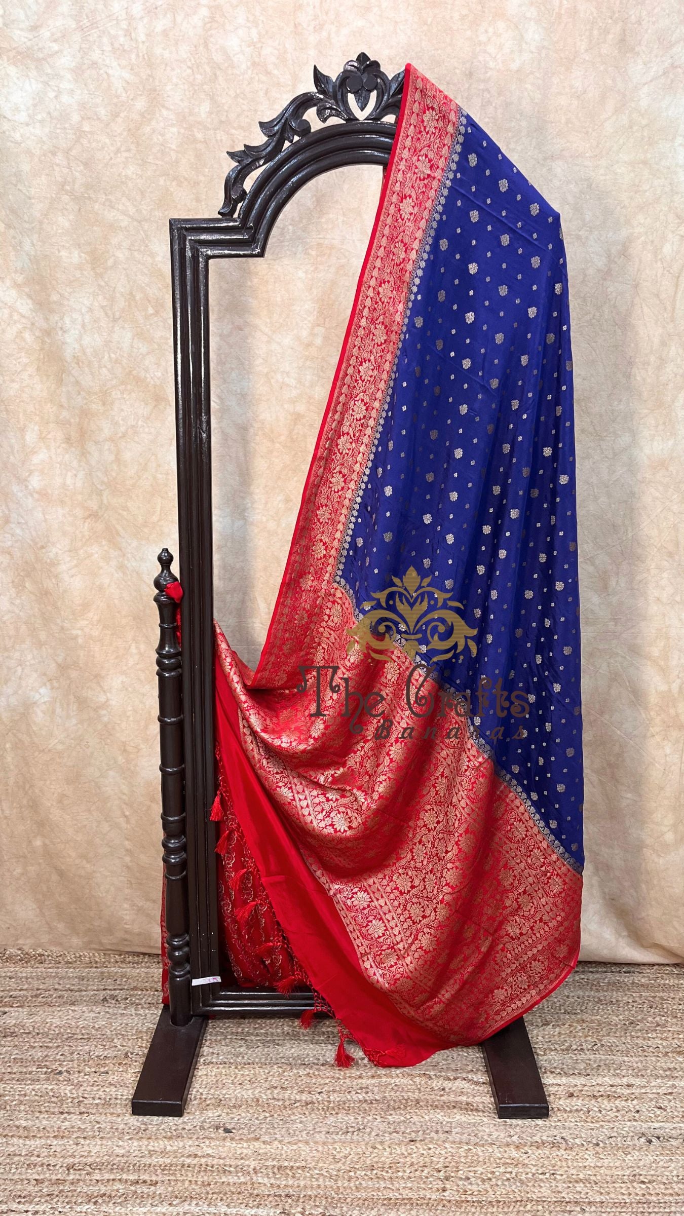 Pure Crepe Georgette Banarasi Saree - Antique Zari