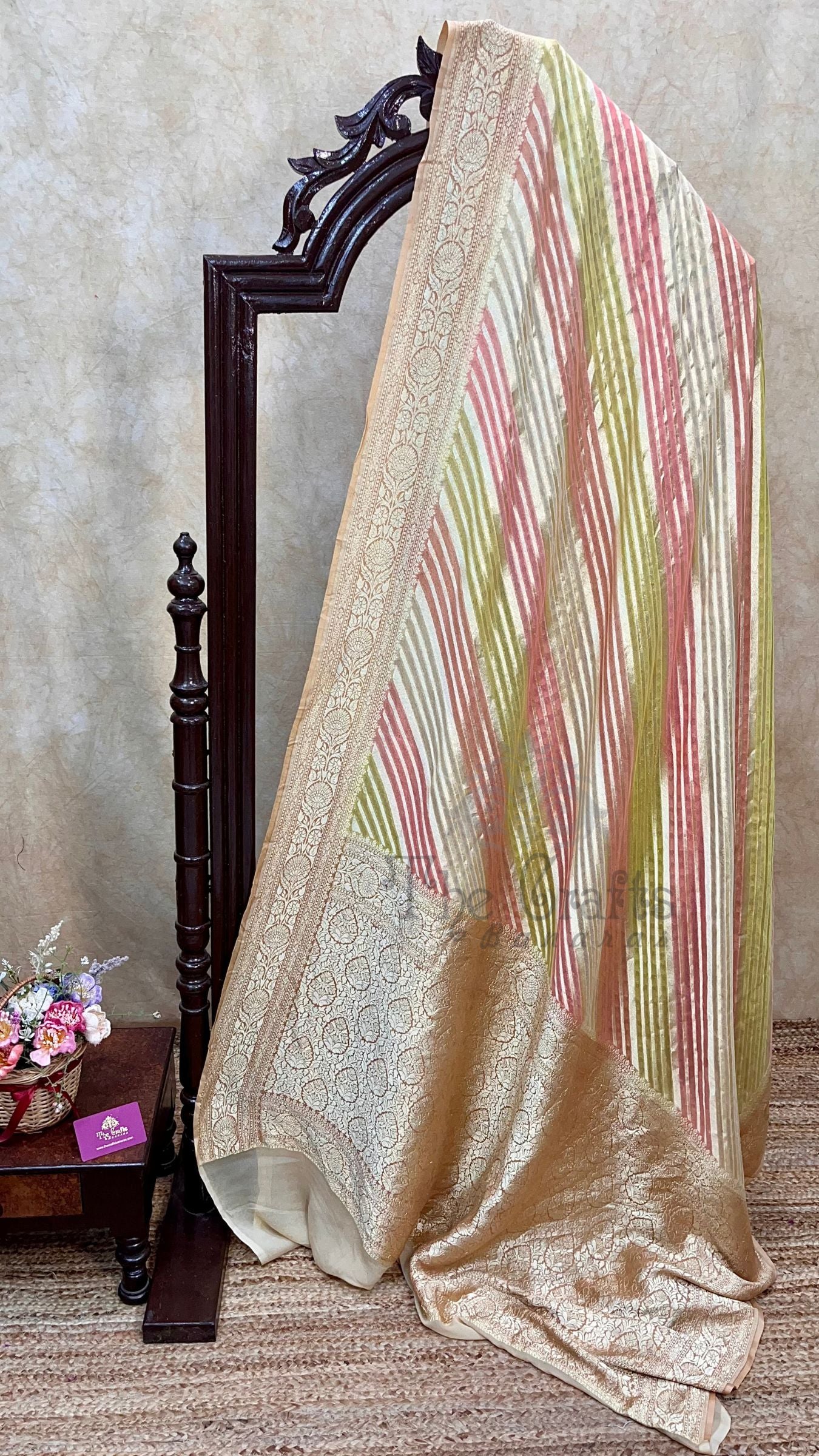 Khaddi Georgette Handloom Banarasi Saree