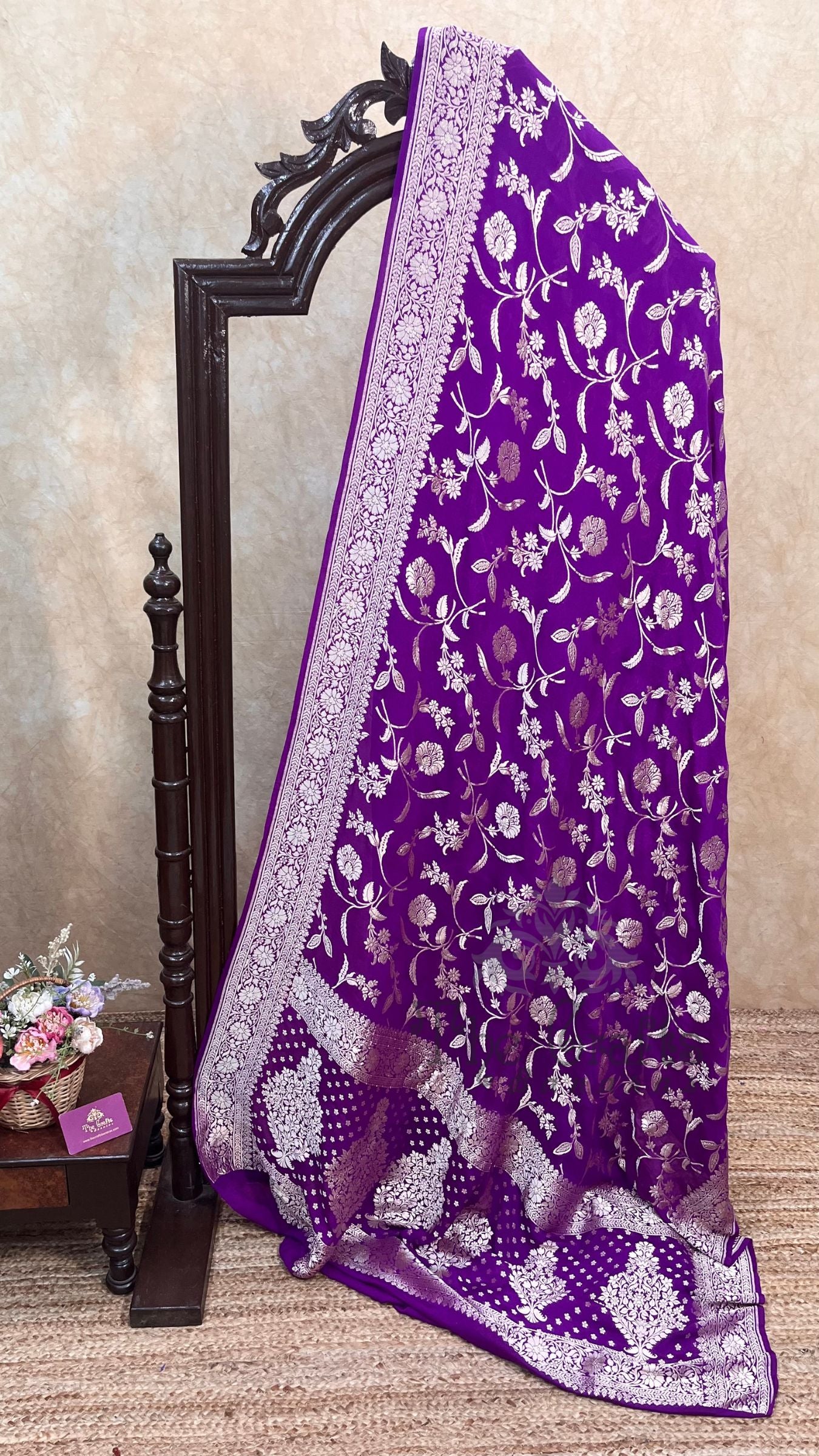 Khaddi Georgette Handloom Banarasi Saree