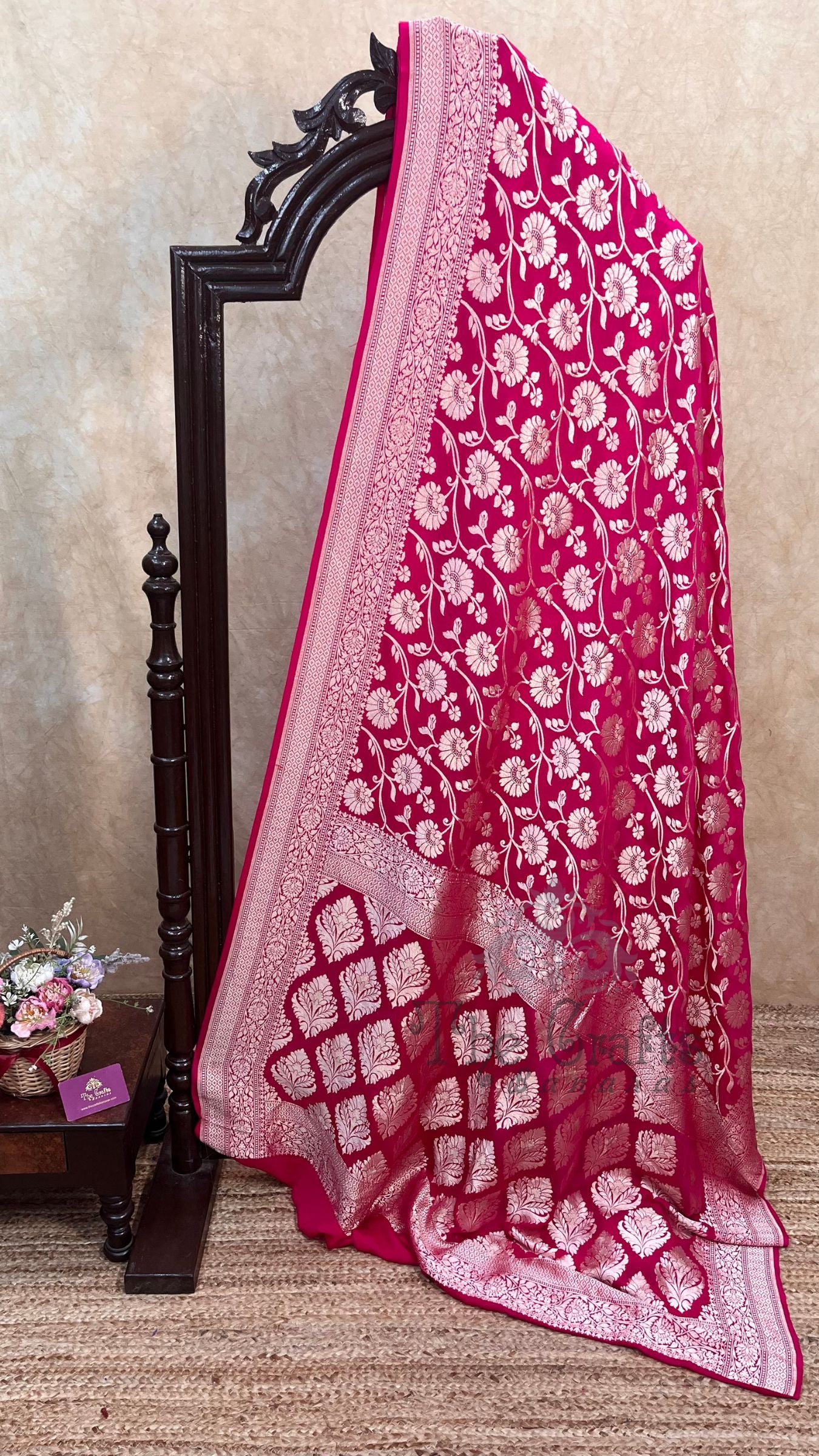 Khaddi Georgette Handloom Banarasi Saree