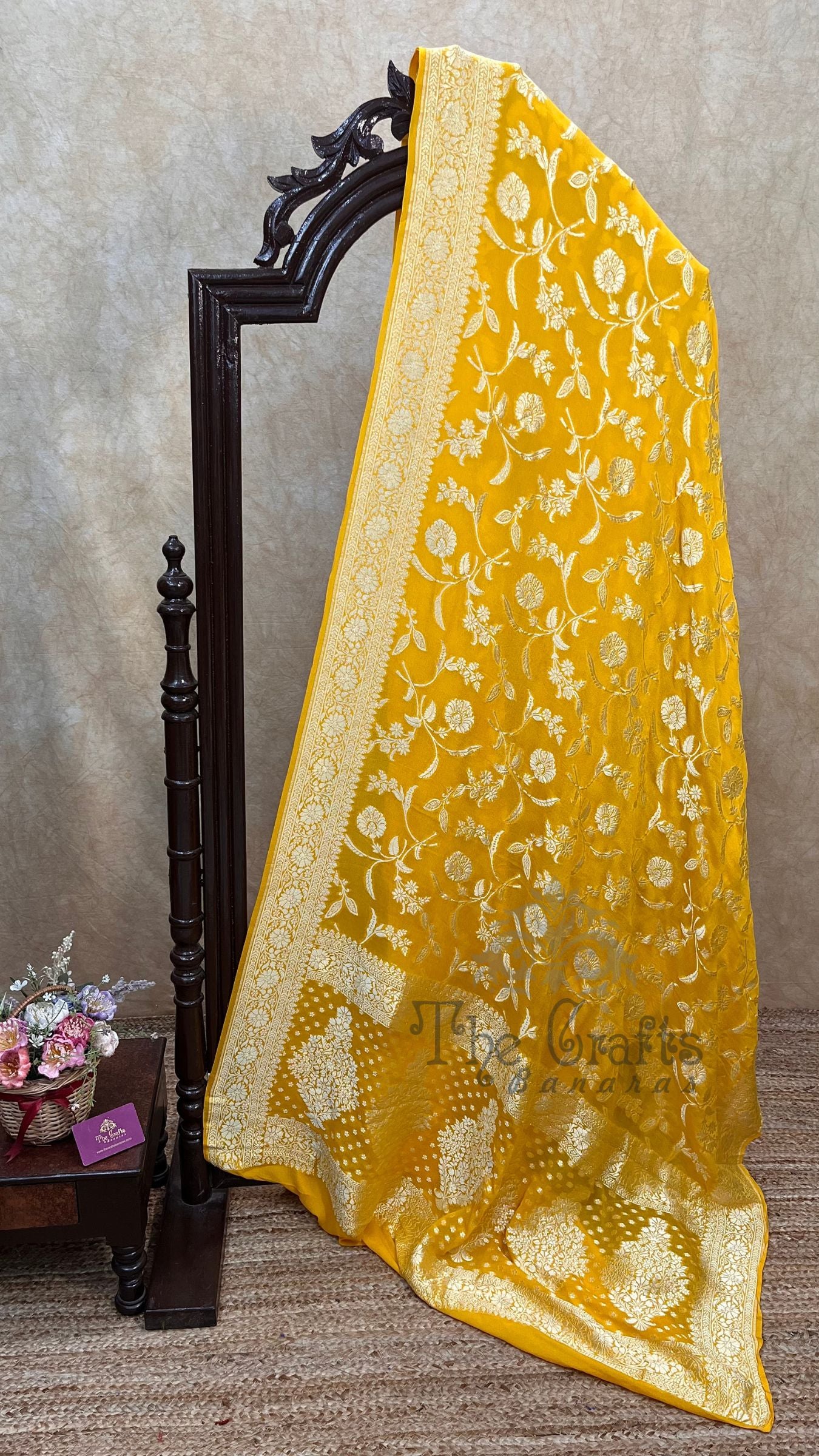 Khaddi Georgette Handloom Banarasi Saree