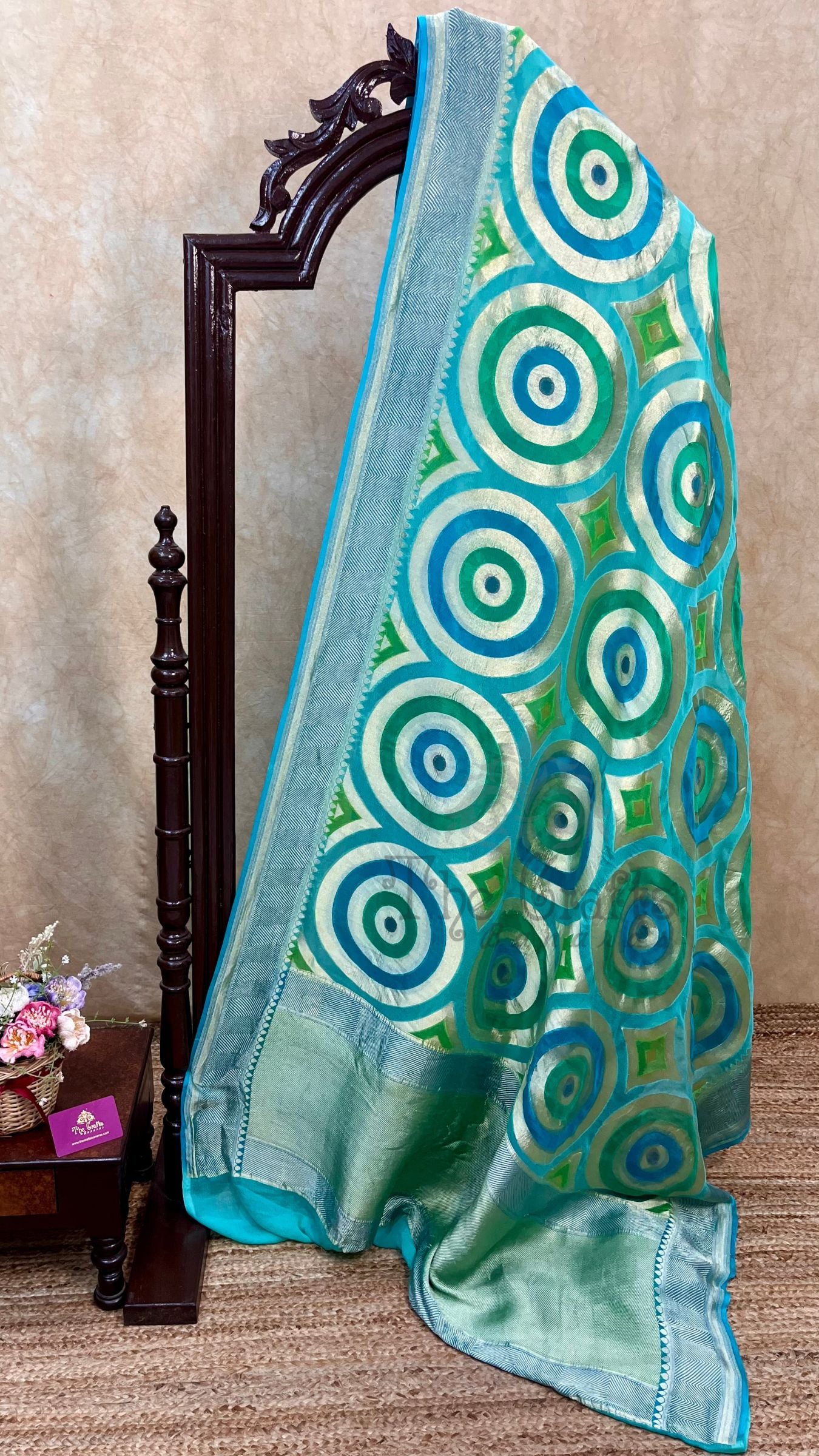 Khaddi Georgette Handloom Banarasi Saree