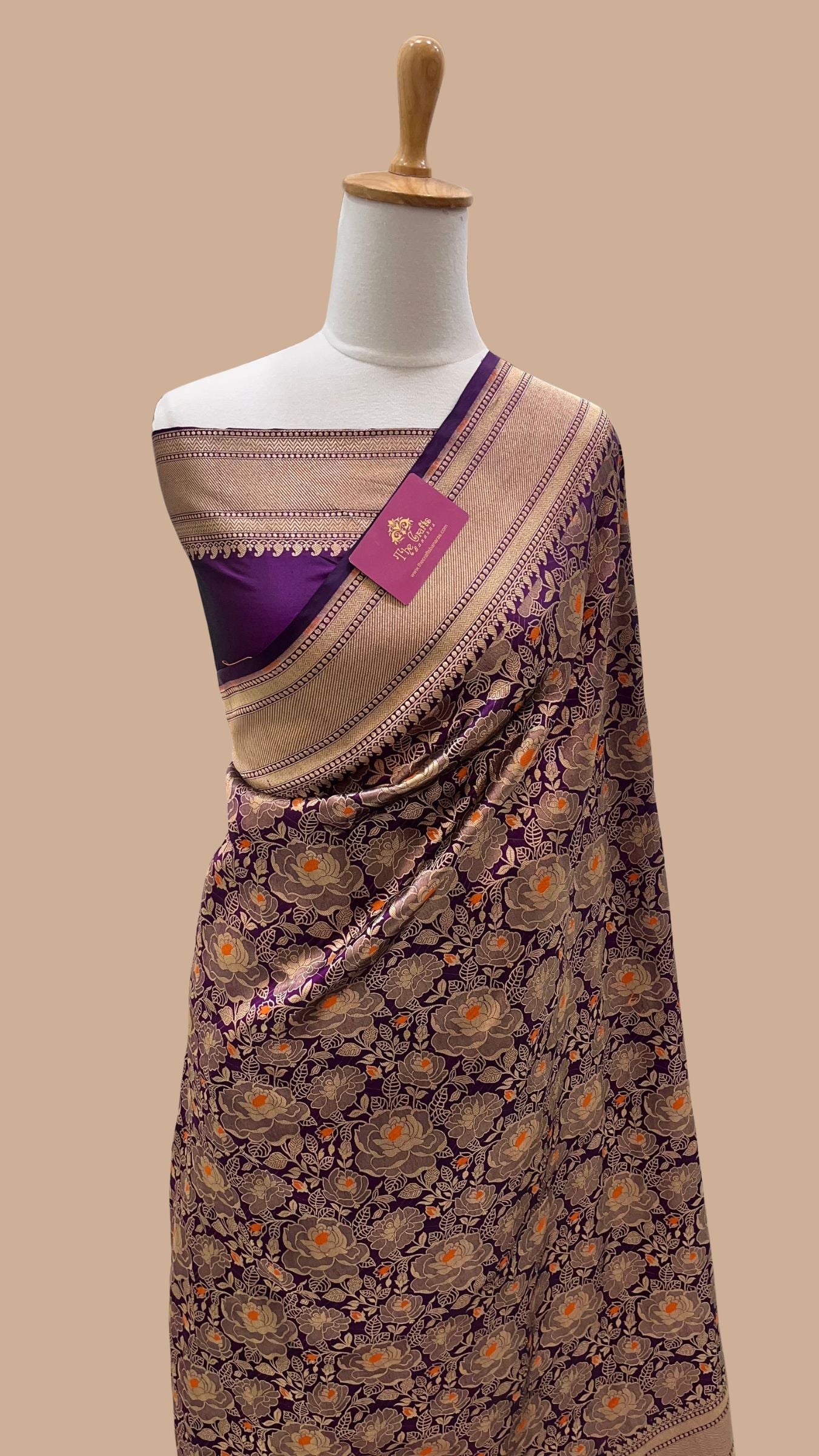Pure Katan Silk Handloom Banarasi Saree - Tanchui Brocade Meena