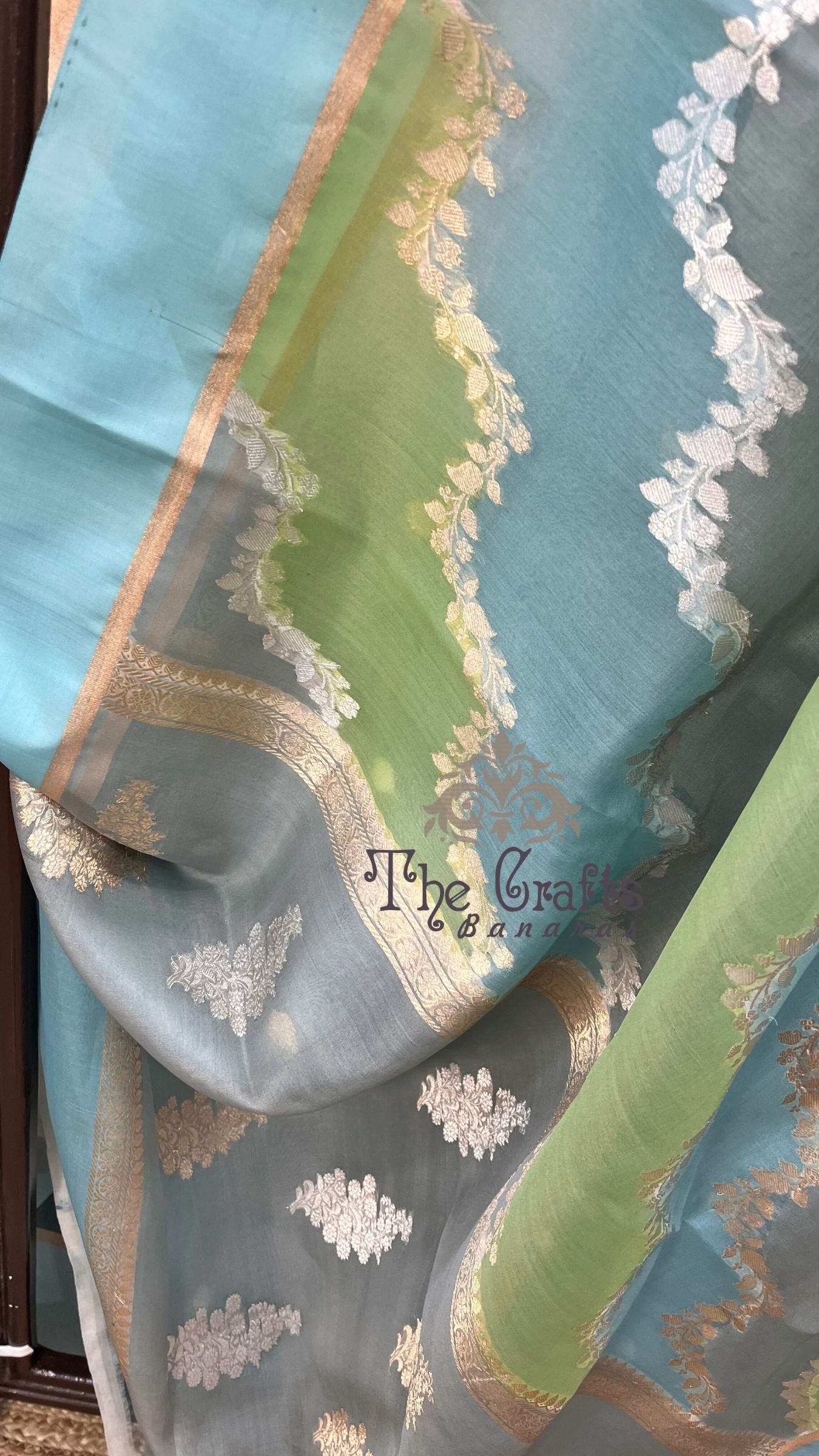 Pure Kora Silk Handloom Banarasi Saree - Rangkart