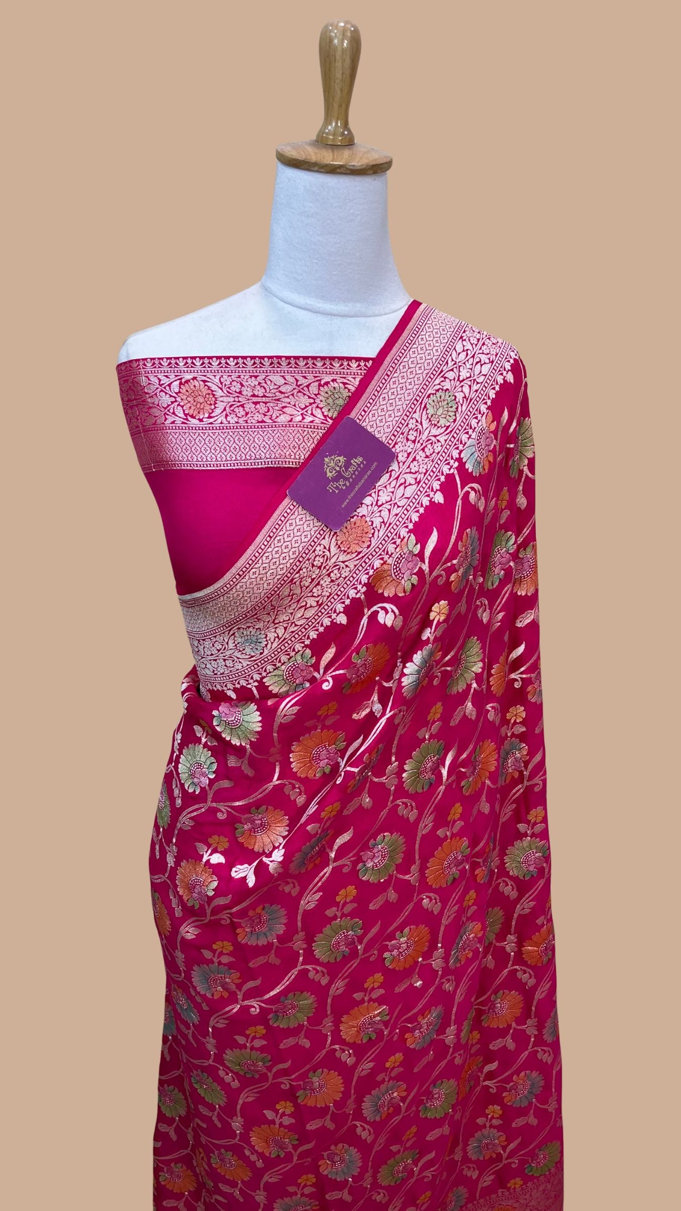 Khaddi Georgette Handloom Banarasi Saree