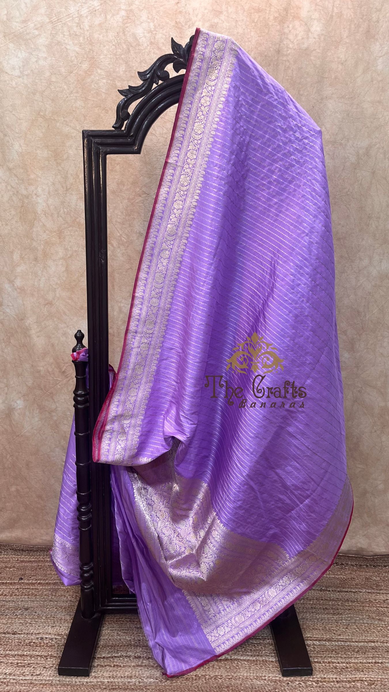 Pure Katan Silk Handloom Banarasi Saree - Sona roopa with kadhua border