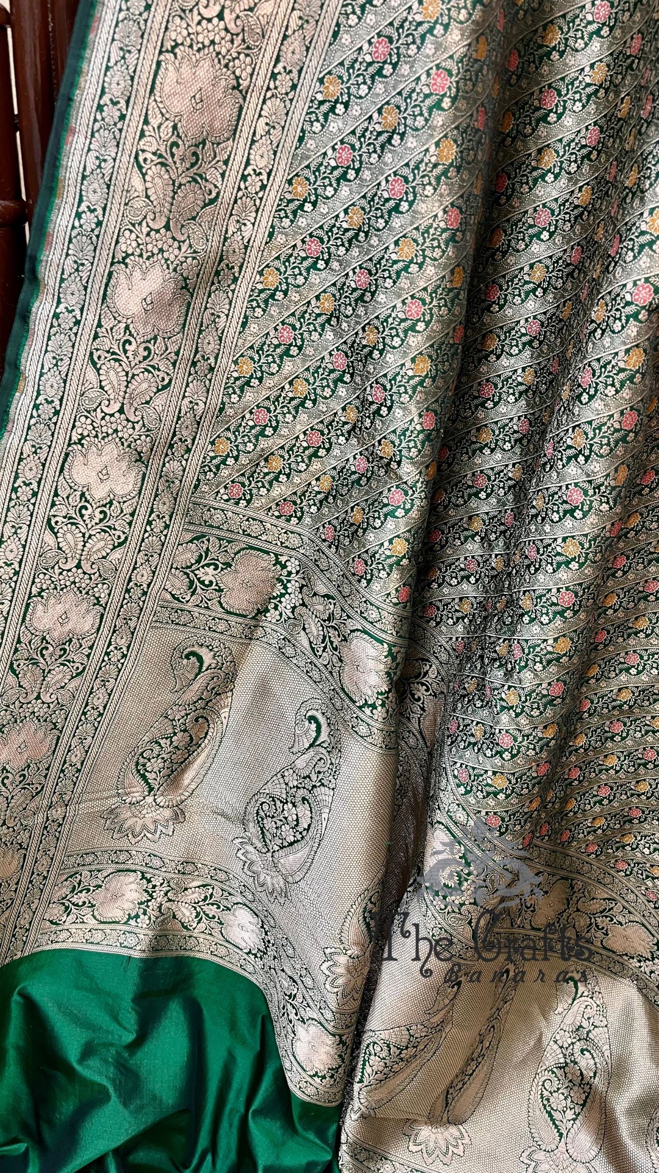 Pure Katan Silk Handloom Banarasi Saree - Tanchui Brocade Meena