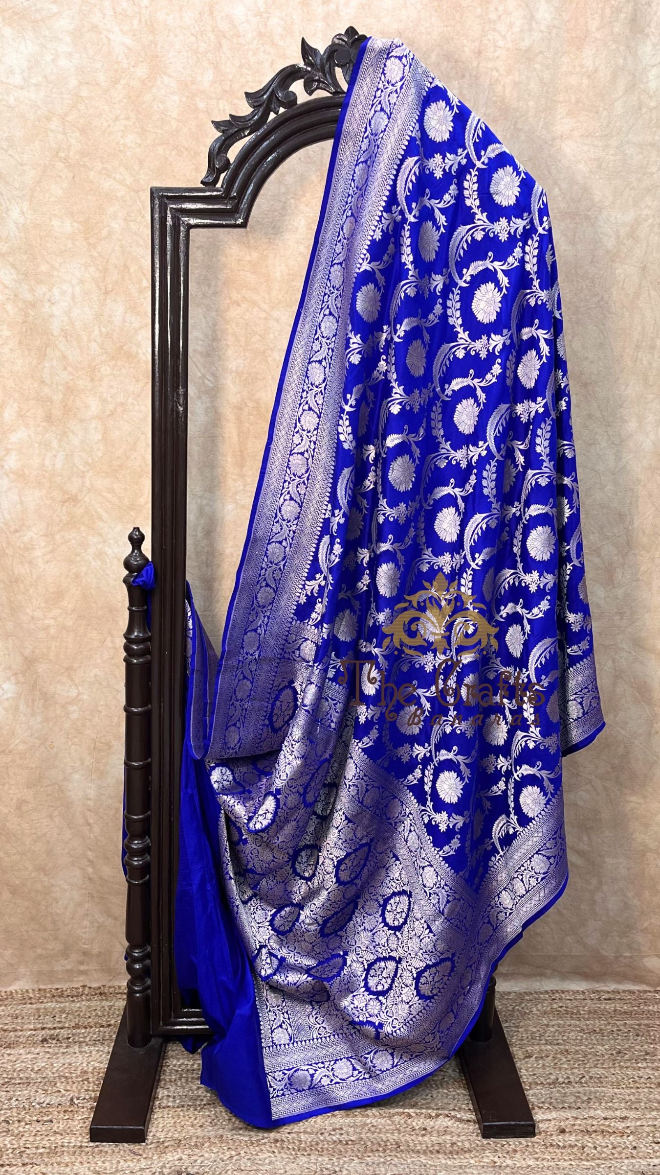 Pure Katan Silk Handloom Banarasi Saree - Jaal work