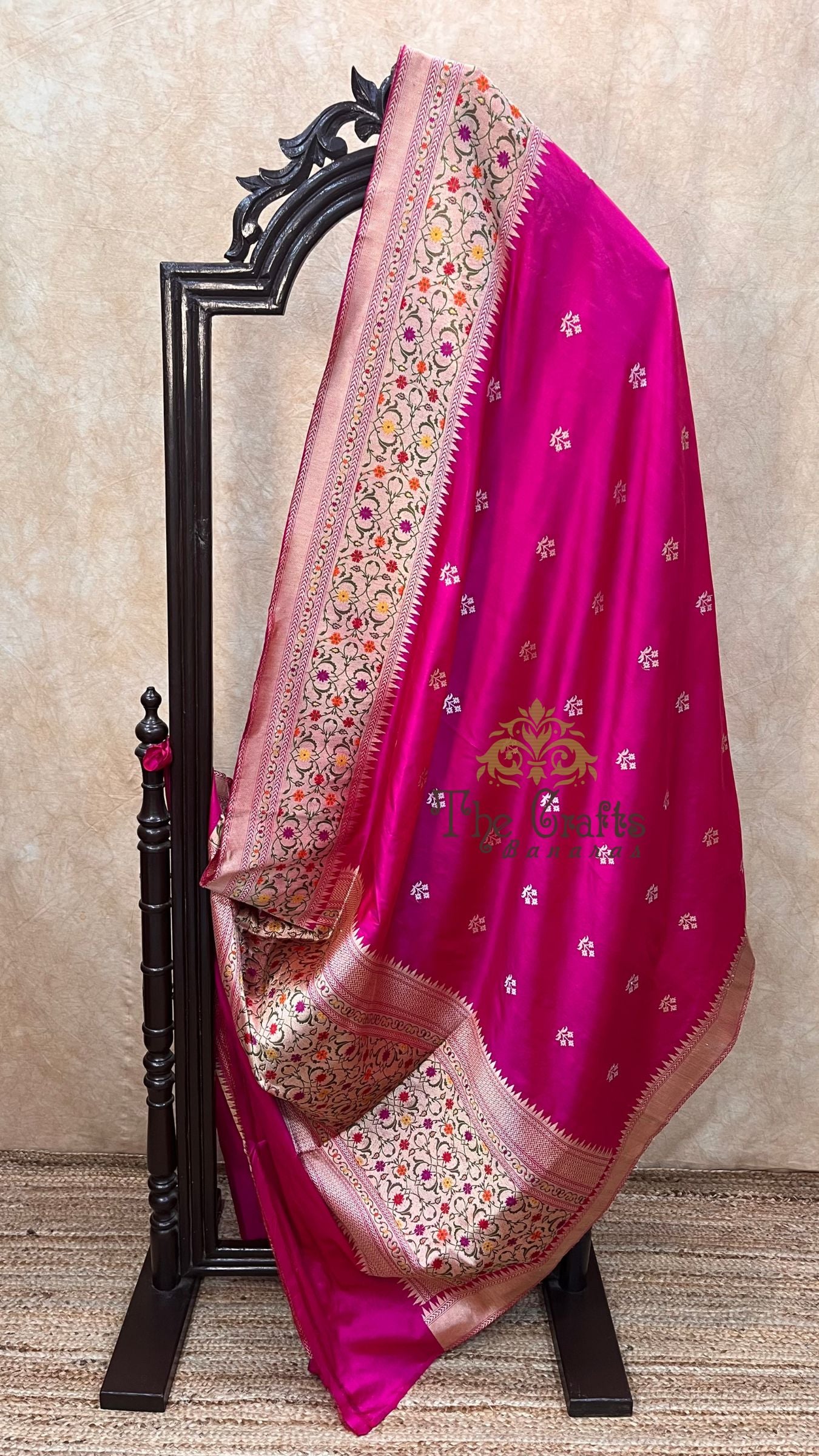 Purple Pure Katan Silk Handloom Banarasi Saree - With Sona Rupa Kadhua Motifs