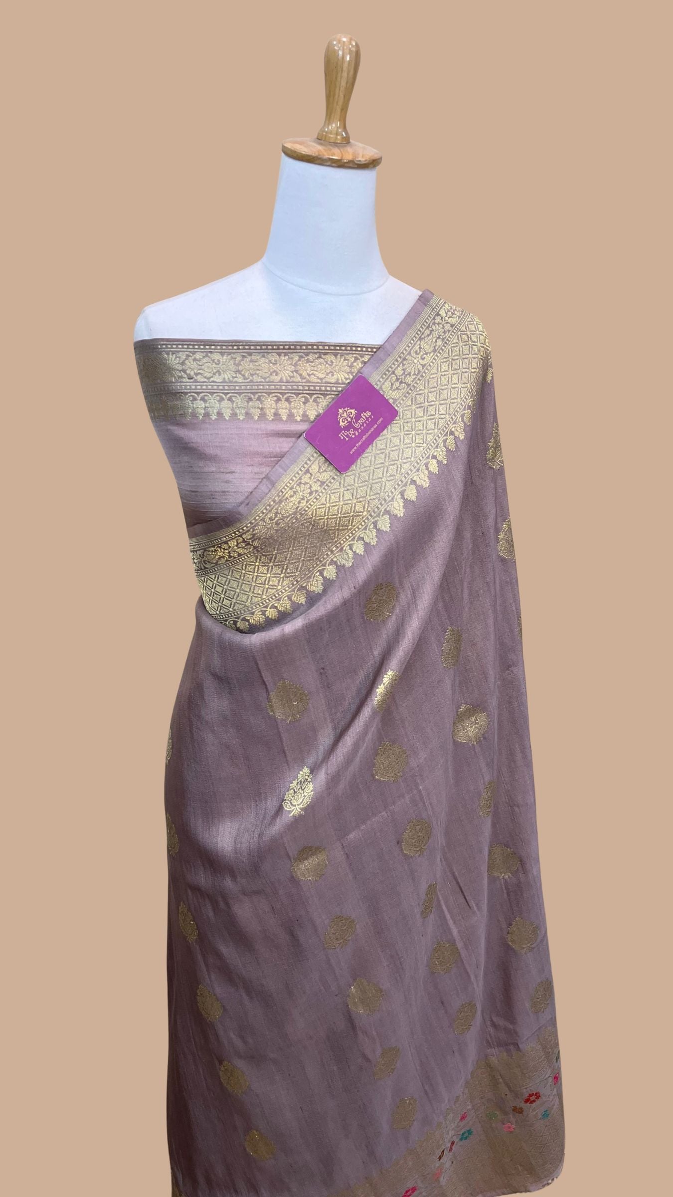 Tussar Georgette Handloom Banarasi Saree - Meenakari