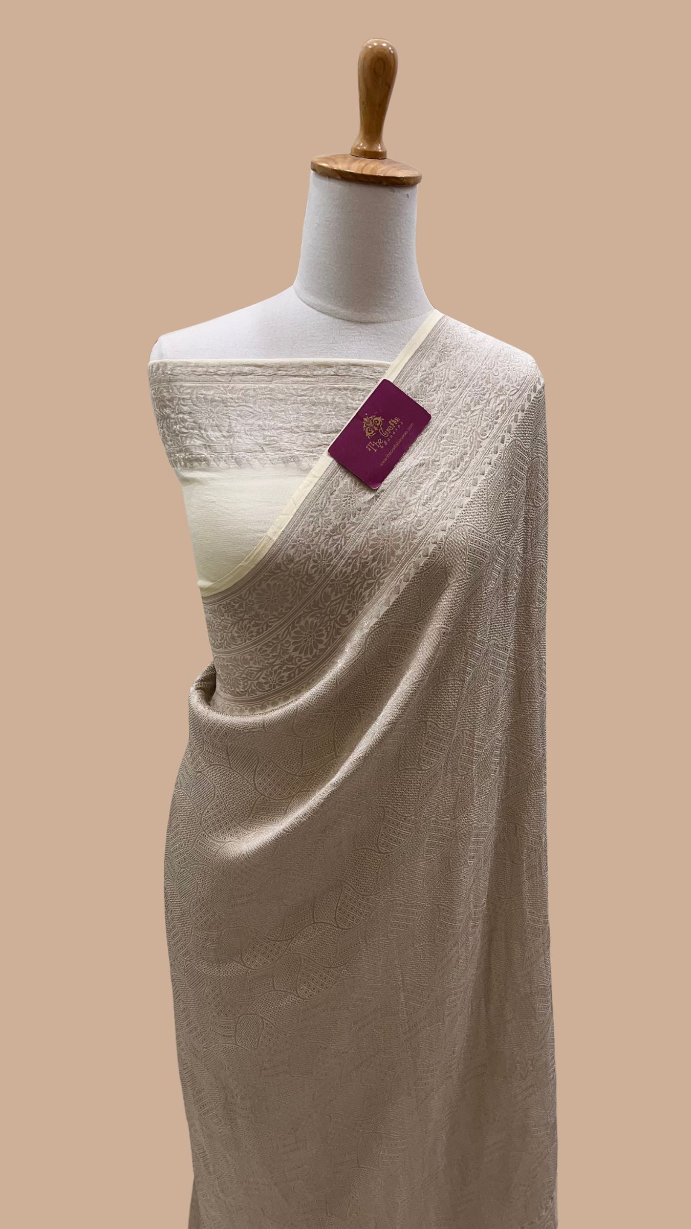 Khaddi Georgette Handloom Banarasi Saree - Tanchui Brocade