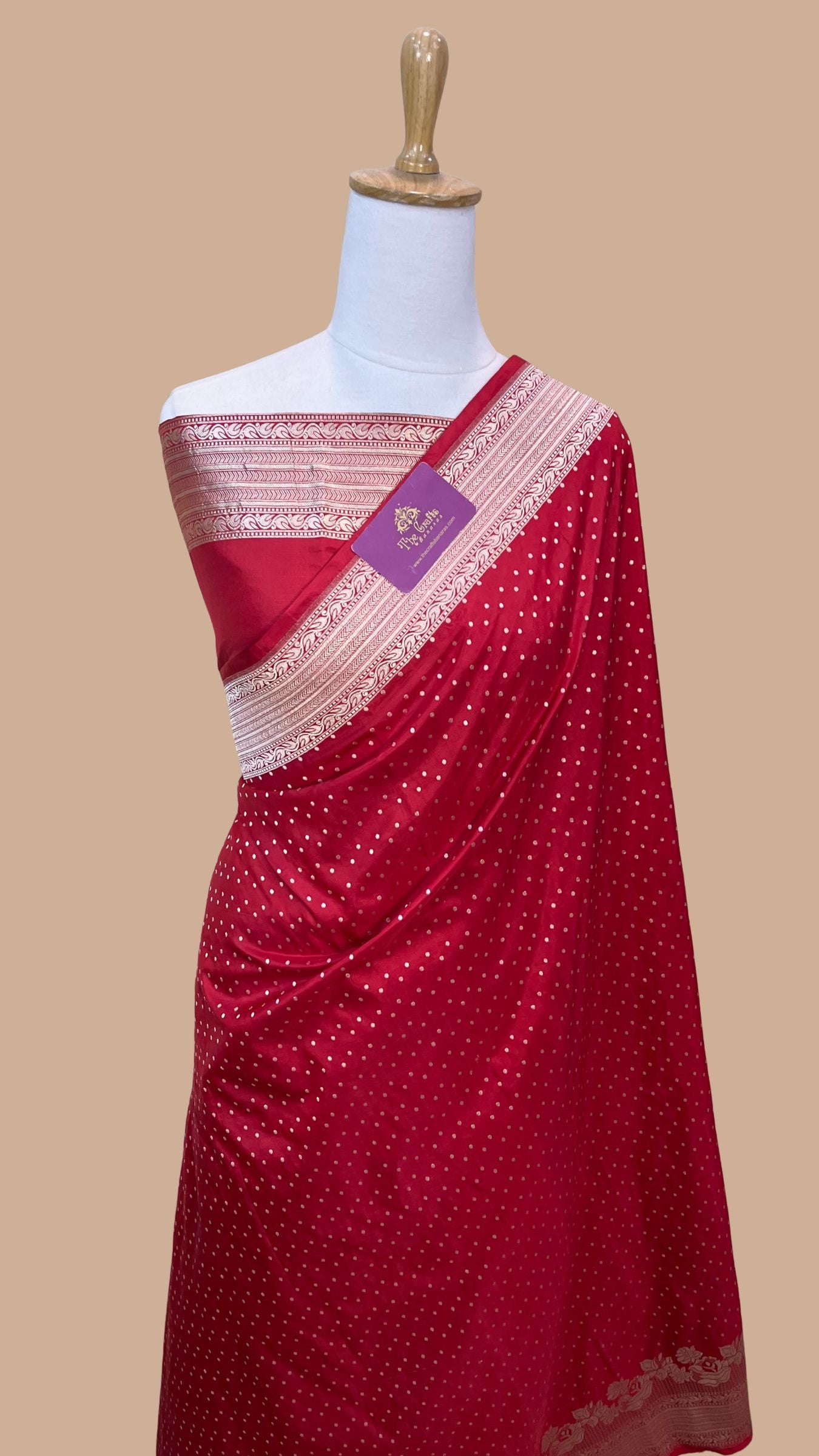 Pure Katan Silk Handloom Banarasi Saree - Chunri Buti