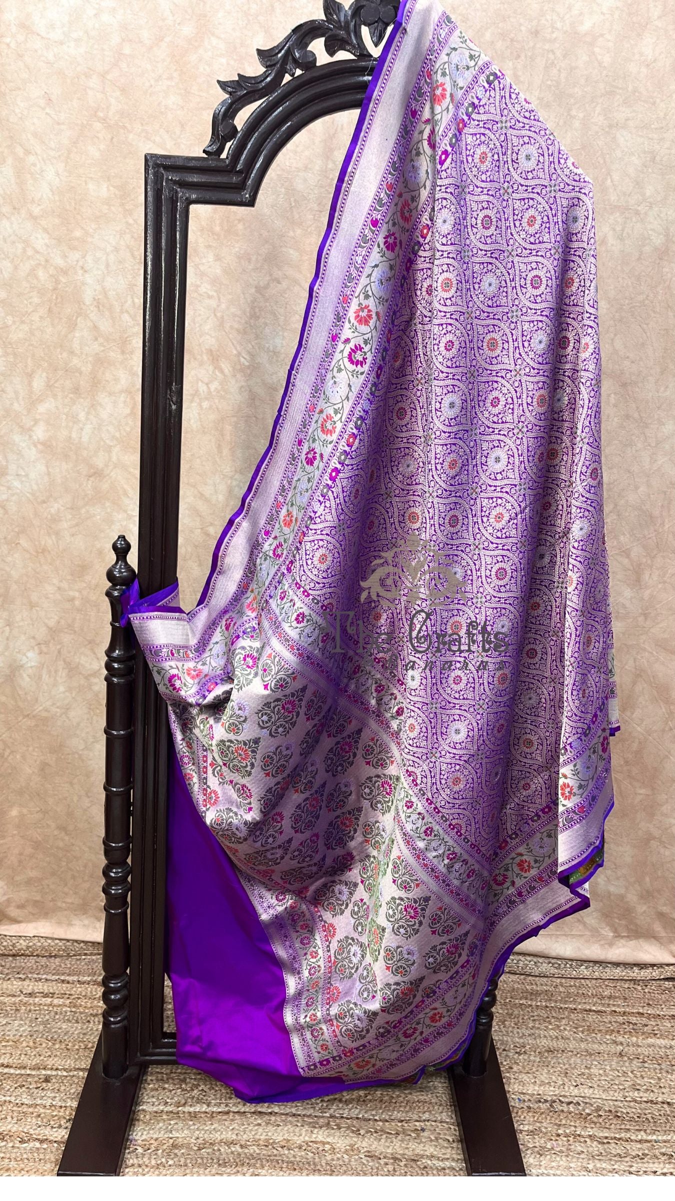 Pure Katan Silk Handloom Banarasi Saree - Tanchui Brocade Meena