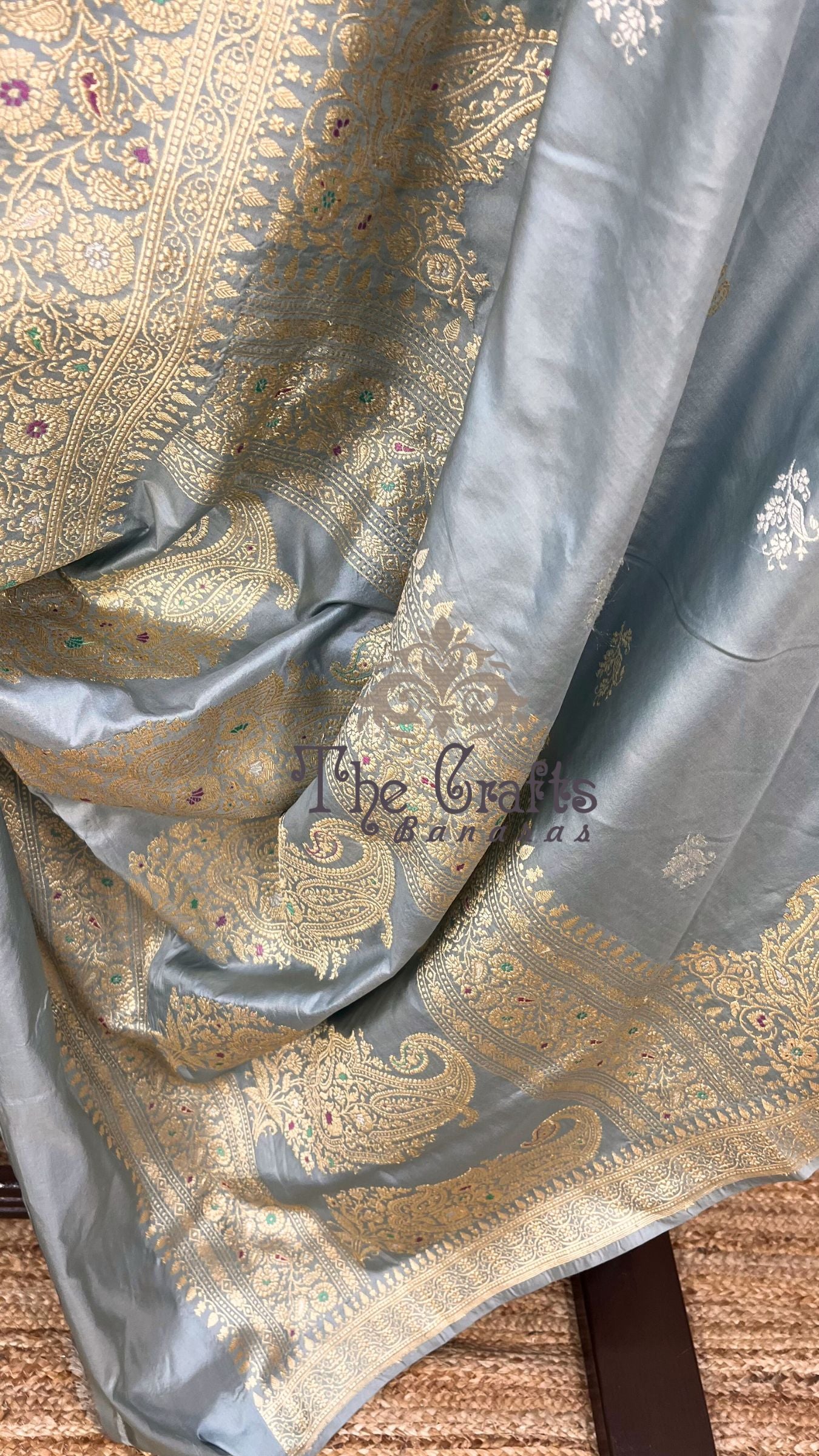 Pure Katan Silk Handloom Banarasi Saree - All over sona rupa kadhua motifs