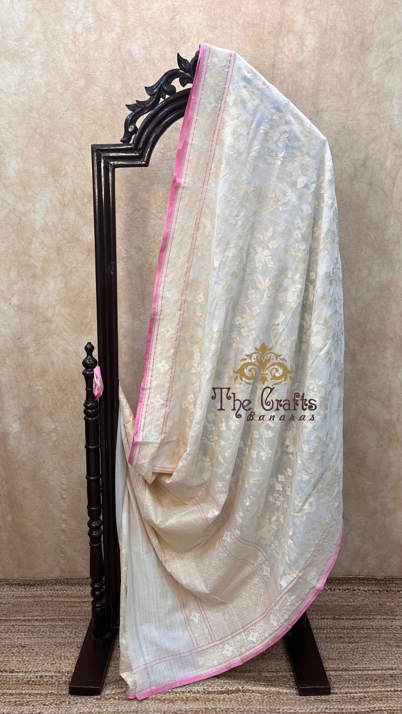 Pure Ektara Cotton Jamdani Banarasi Saree - Alfi