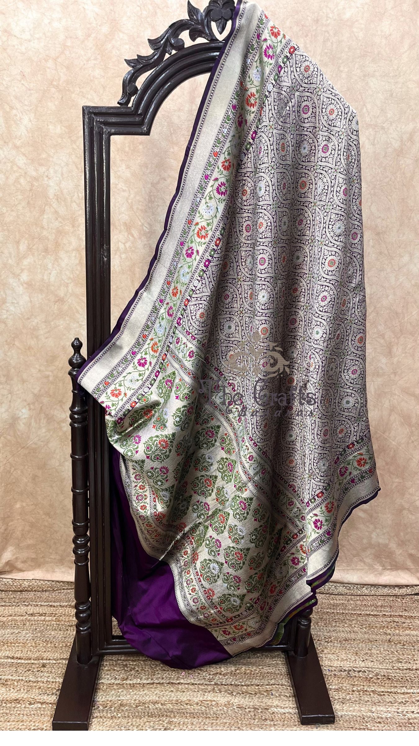 Pure Katan Silk Handloom Banarasi Saree - Tanchui Brocade Meena