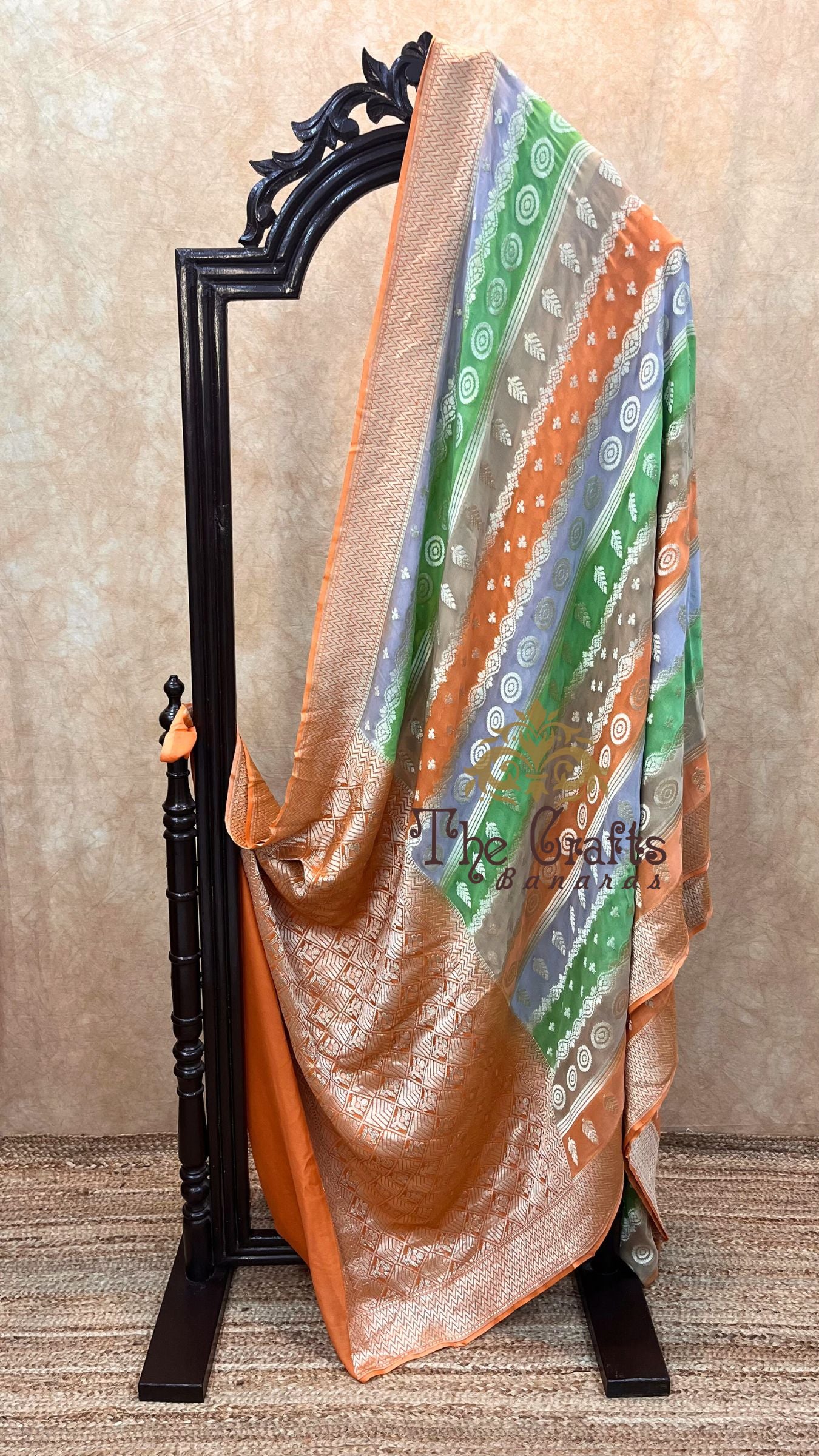 Khaddi Georgette Handloom Banarasi Saree