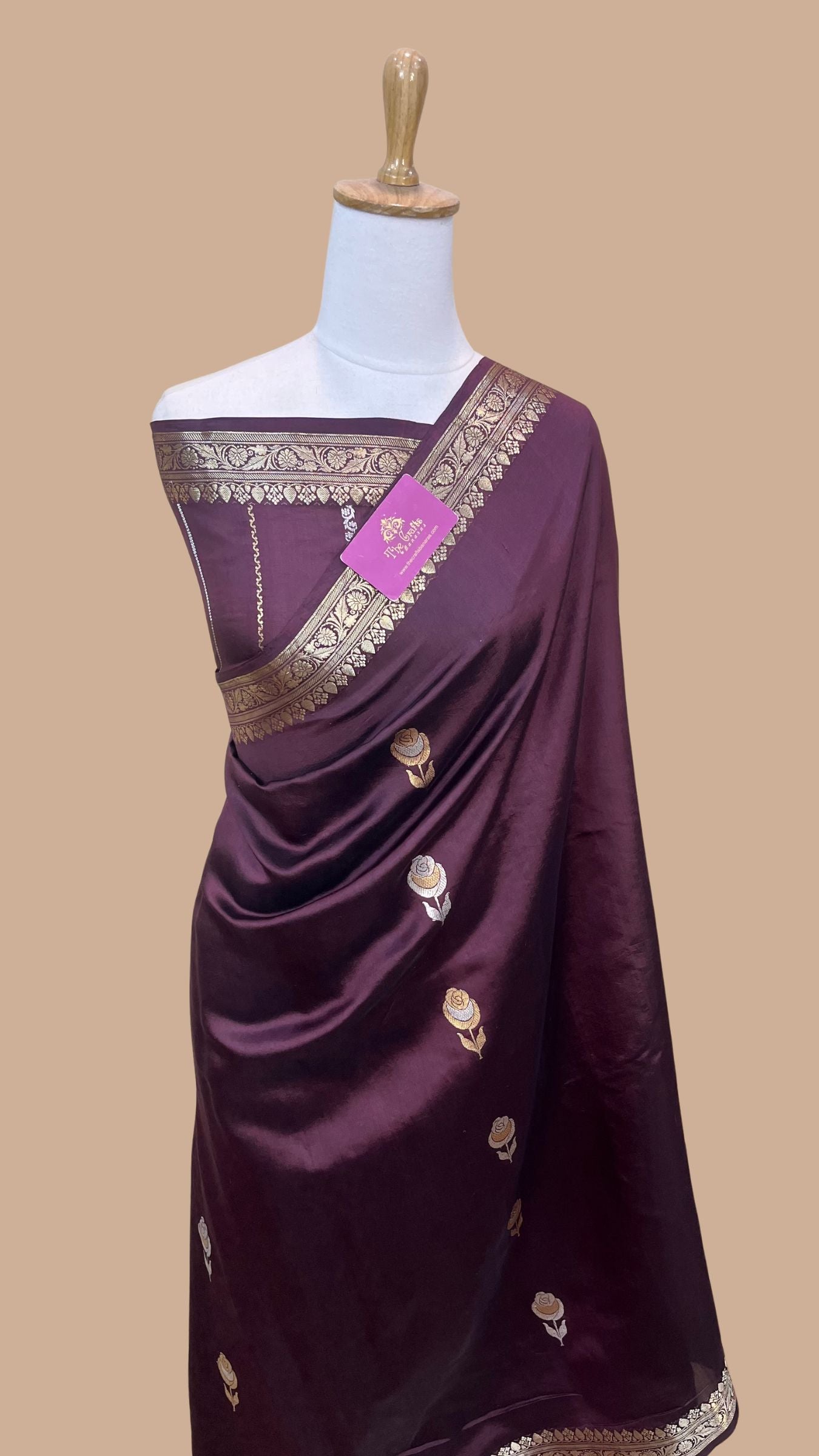 Pure Kora Silk Handloom Banarasi Saree