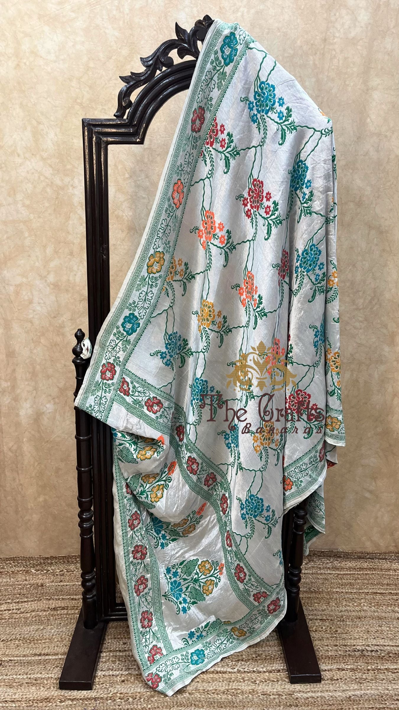 Pure Tussar Georgette Handloom Banarasi Saree - Brocade