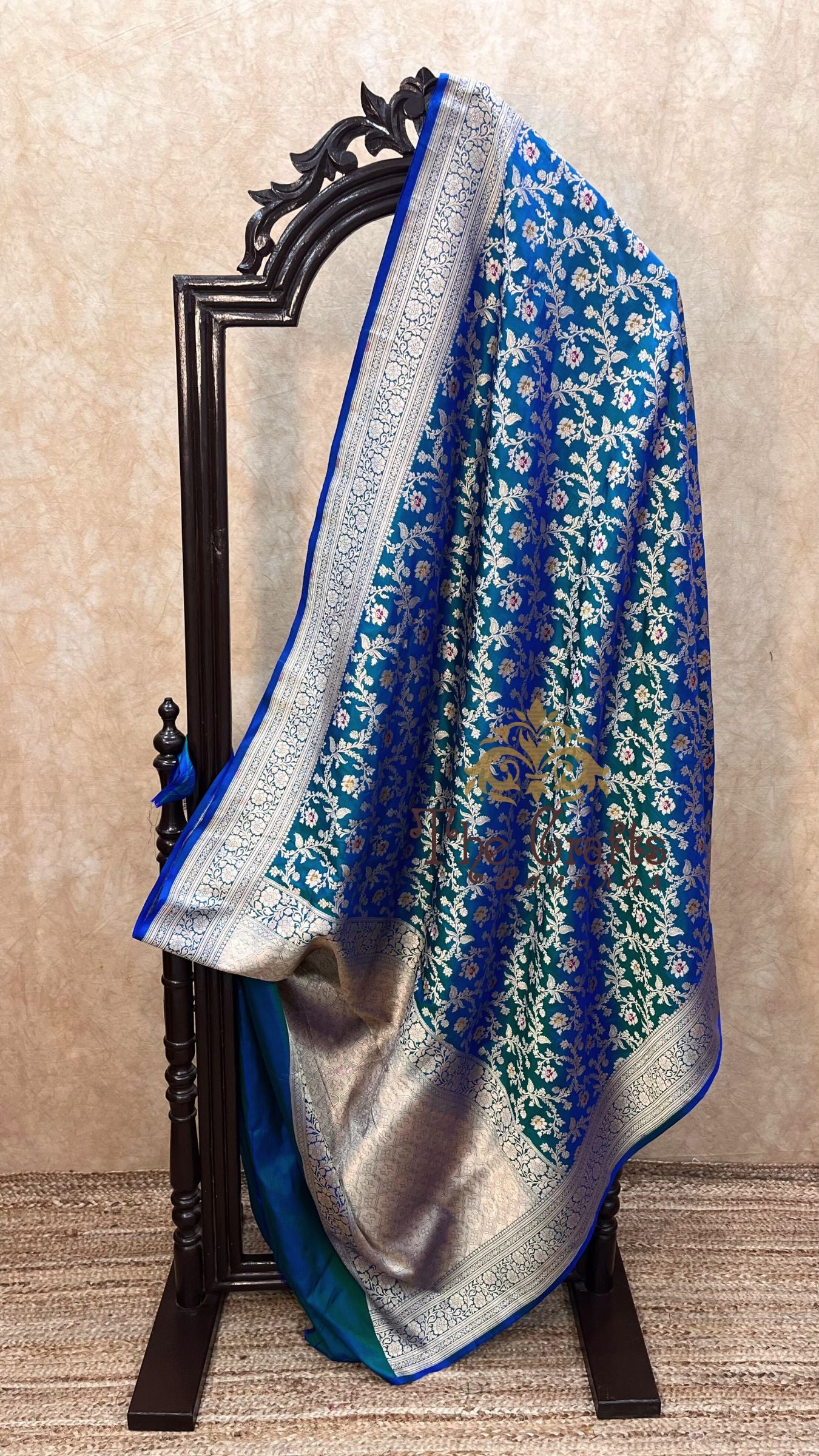 Pure Katan Silk Handloom Banarasi Saree - Jaal work