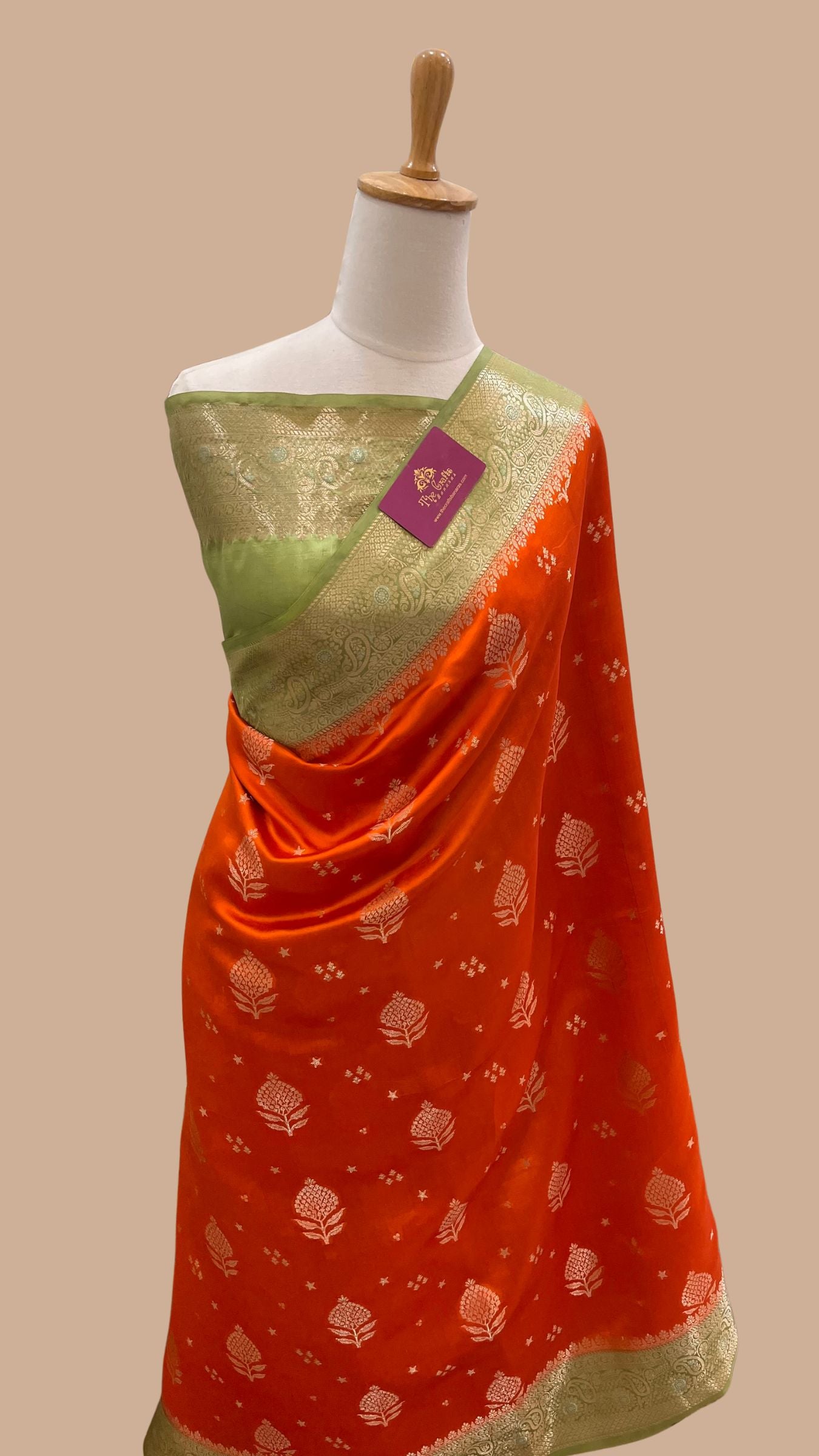 Pure Mango Silk Banarasi Saree