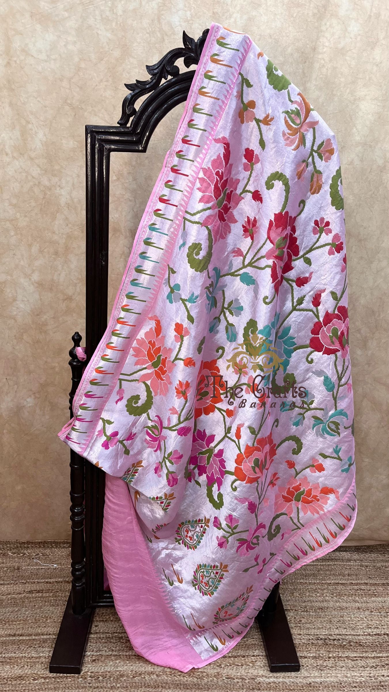 Pure Tussar Georgette Handloom Banarasi Saree - Brocade