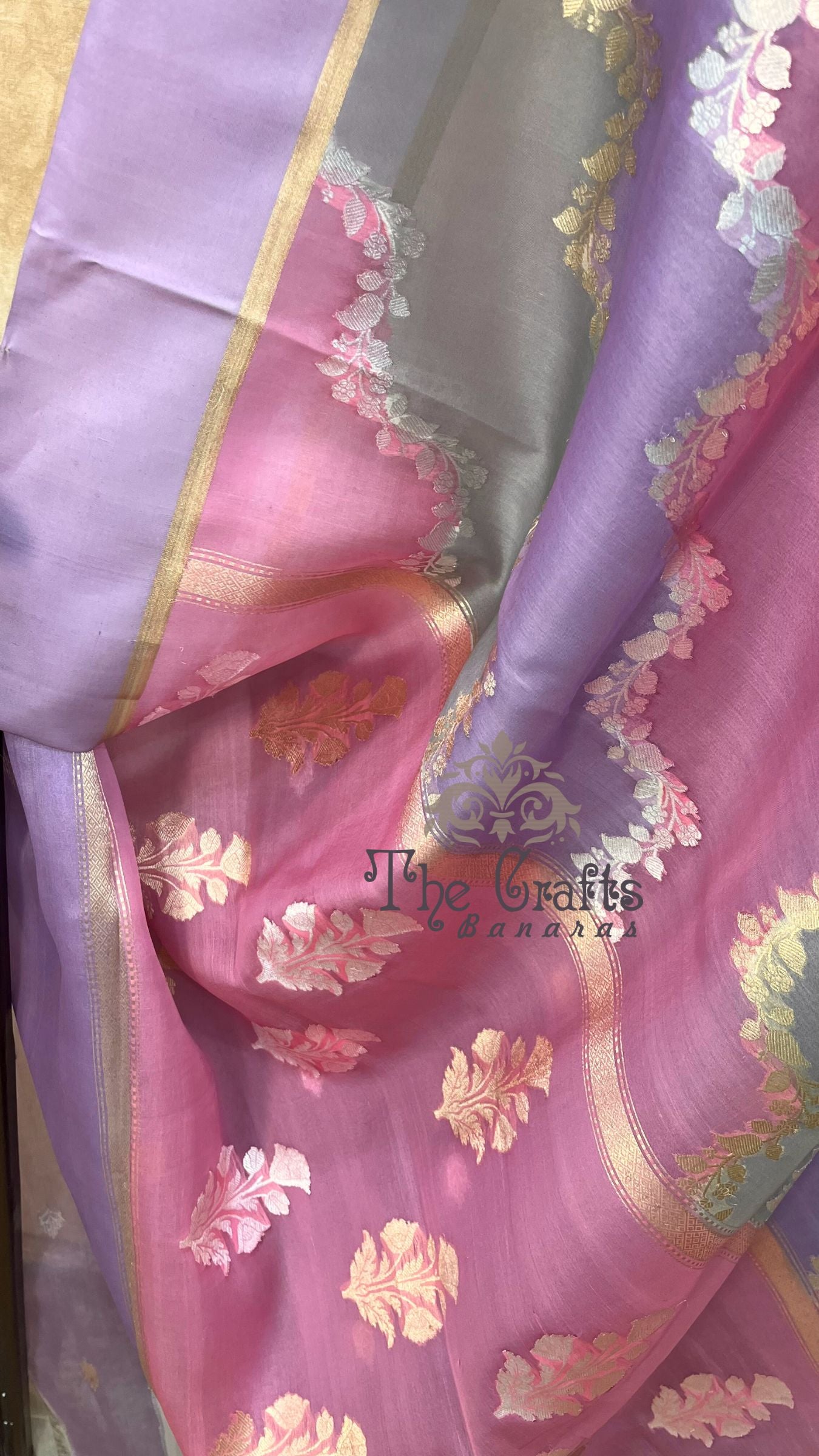 Pure Kora Silk Handloom Banarasi Saree - Rangkart