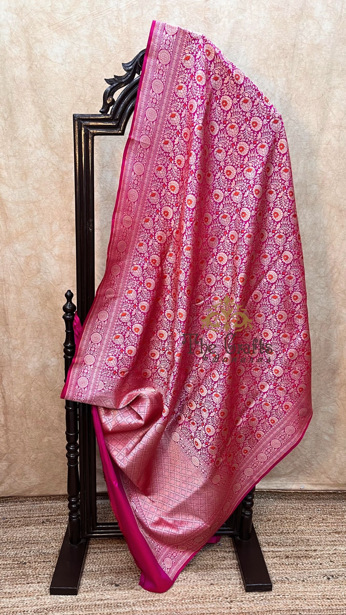 Pure Katan Silk Handloom Banarasi Saree - Tanchui Brocade Meena