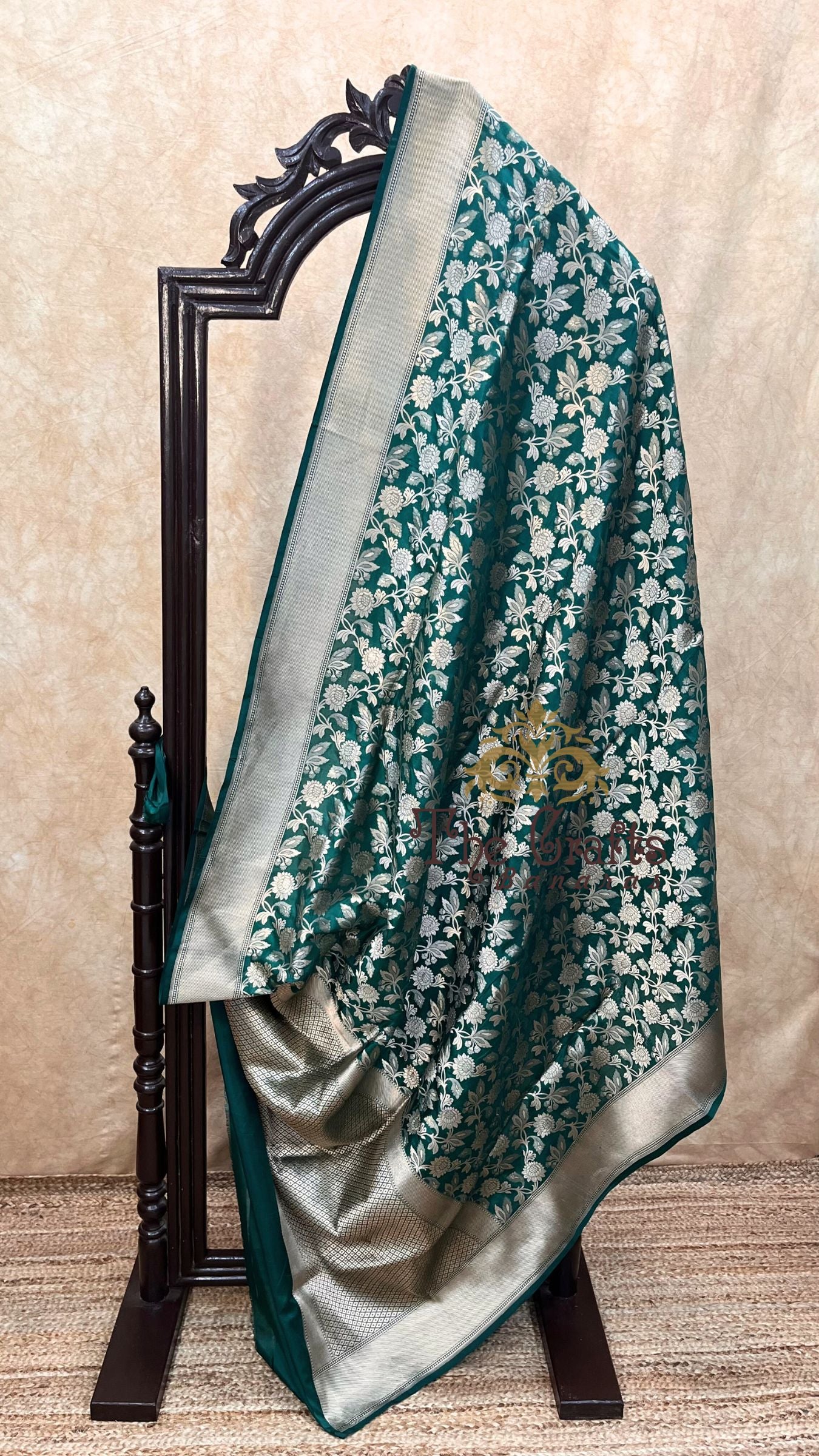 Pure Katan Silk Handloom Banarasi Saree - Jaal work