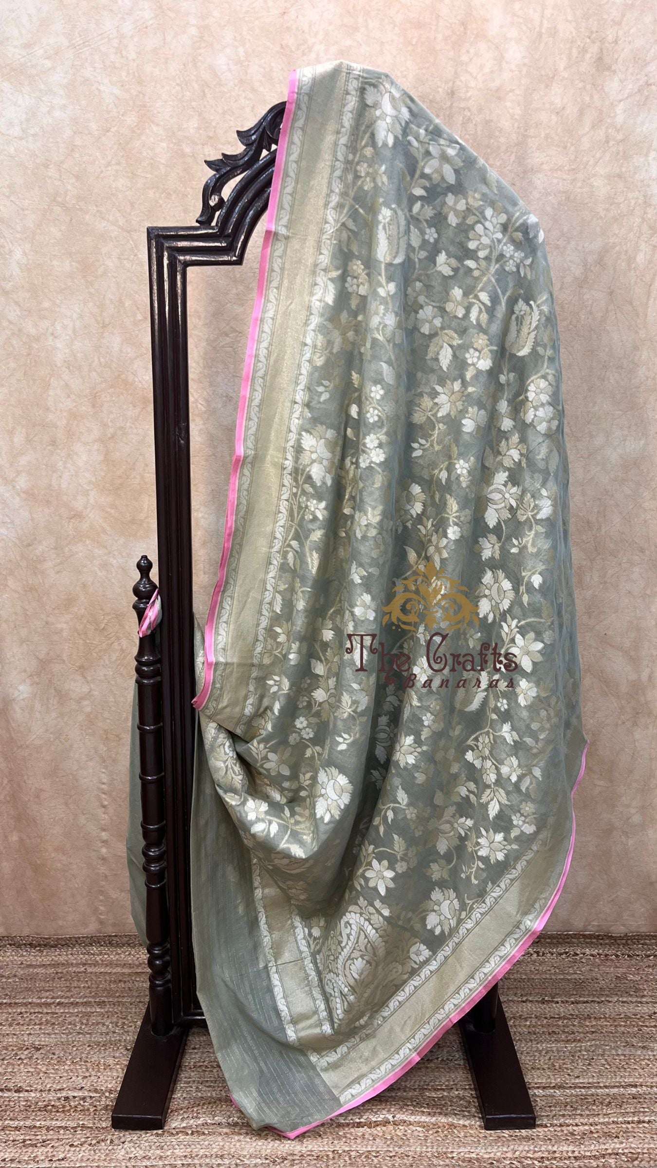Pure Ektara Cotton Jamdani Banarasi Saree - Alfi