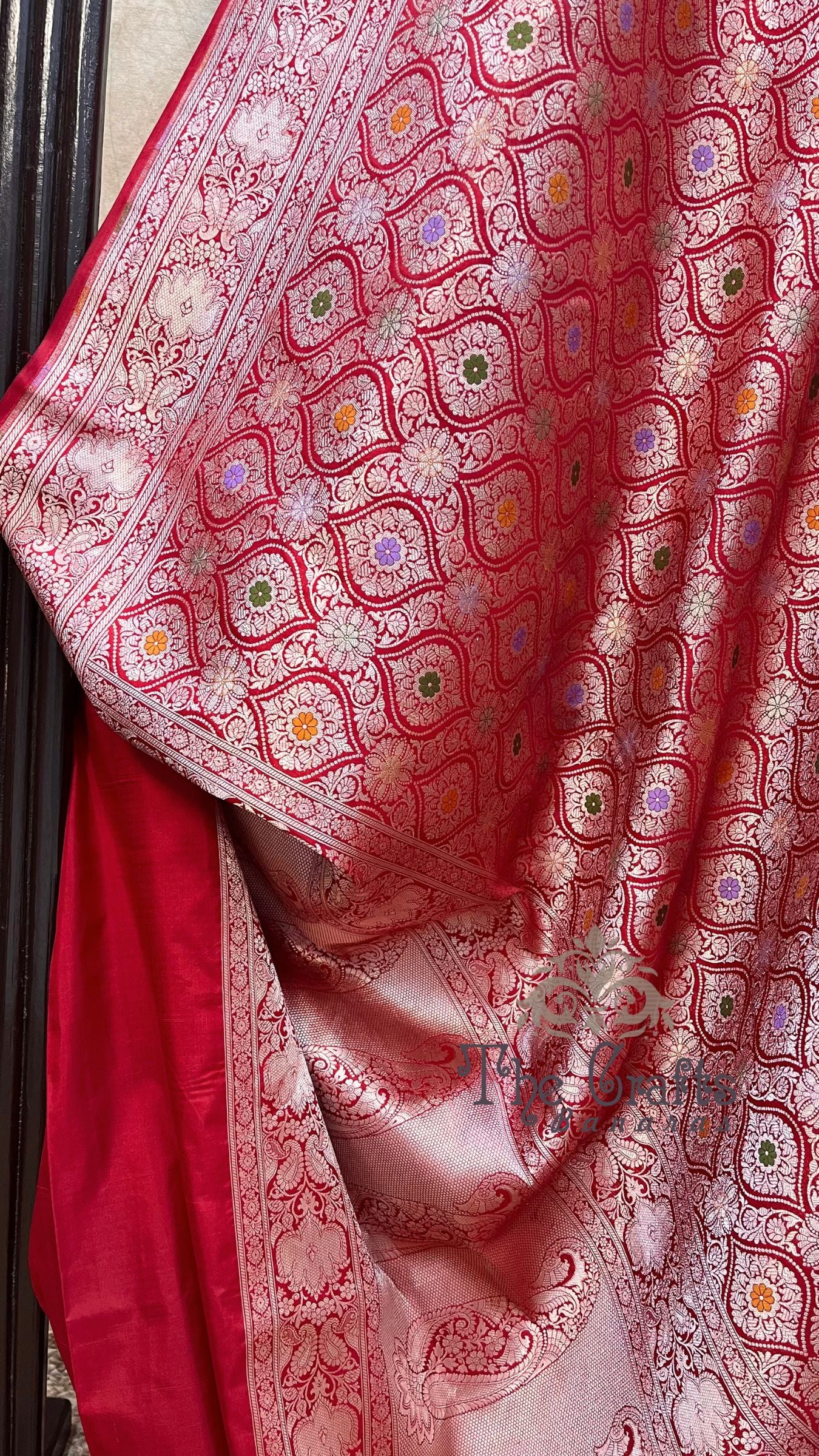 Pure Katan Silk Handloom Banarasi Saree - Tanchui Brocade Meena