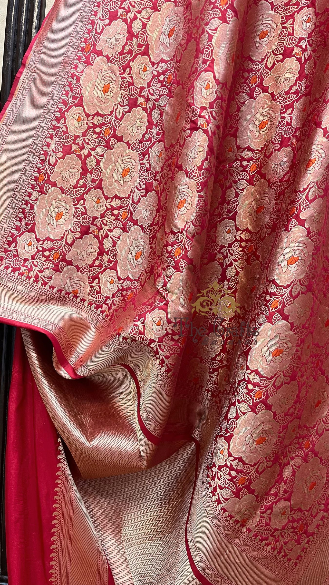 Pure Katan Silk Handloom Banarasi Saree - Tanchui Brocade Meena
